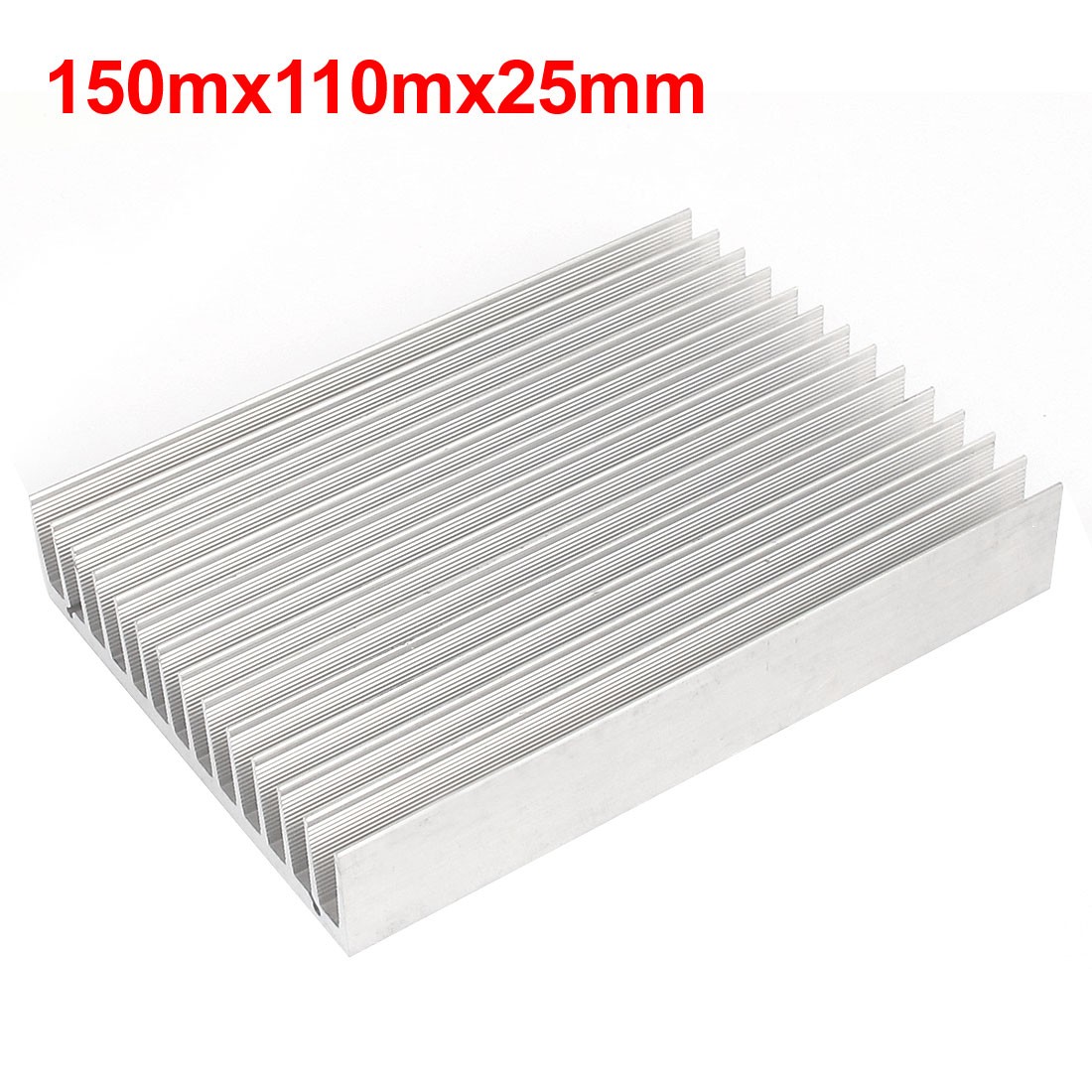 150mx110mx25mm Aluminum Rectangle Heat Diffuse Cooling Fin Heatsink