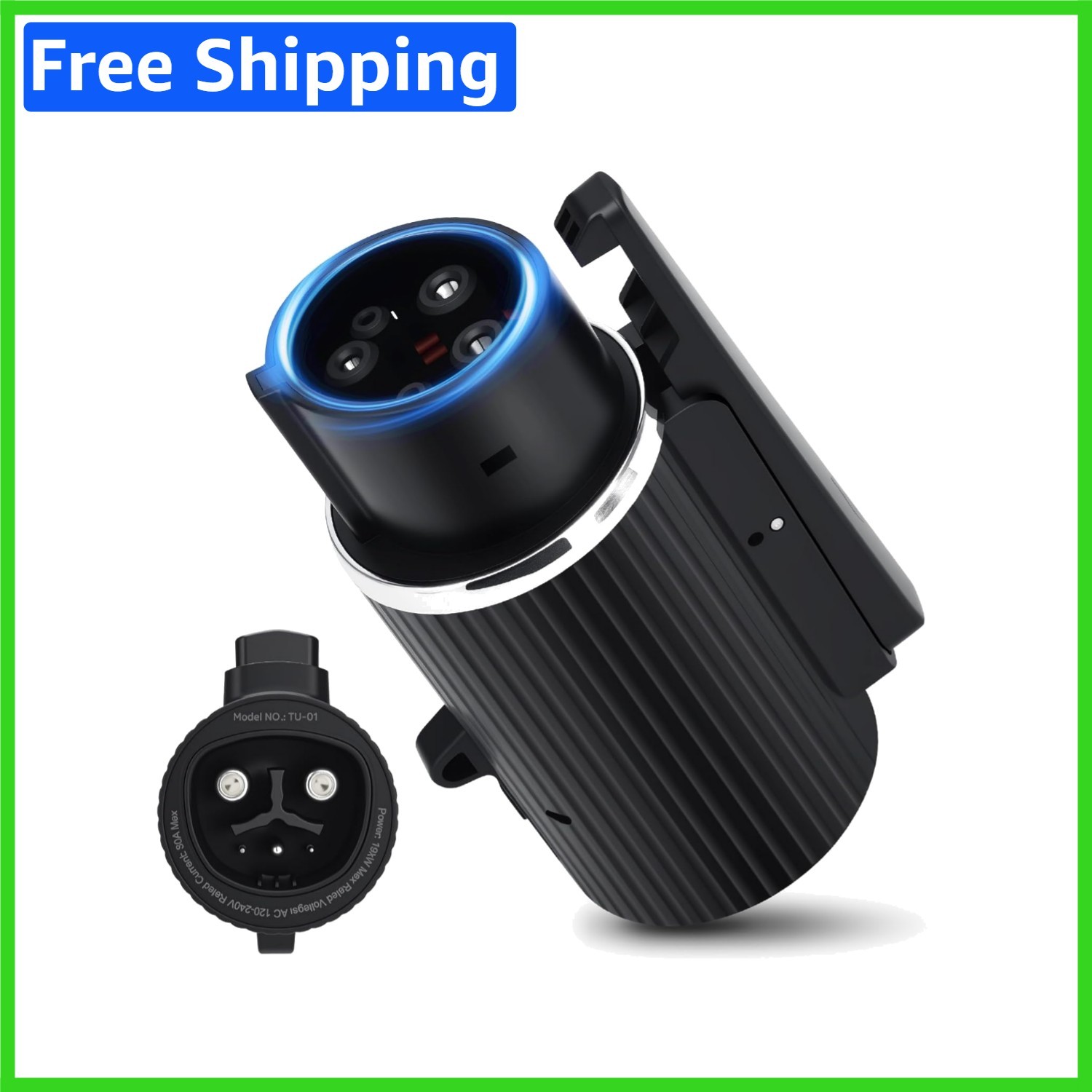 Durable 80Amp NACS to J1772 Charger Converter with Travel-Friendly Design
