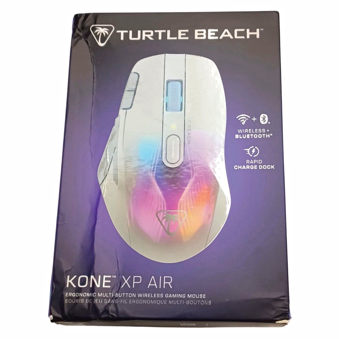 Turtle Beach Kone XP Air Wireless Gaming Mouse + Charge Dock - White - NEW