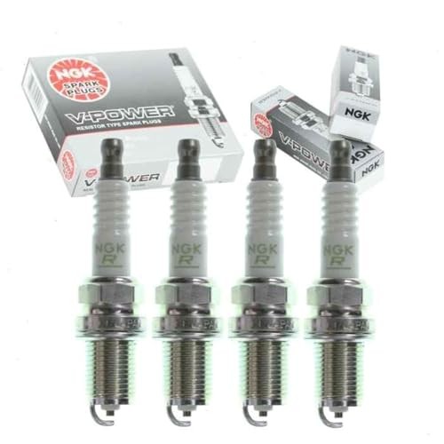 4 pc NGK V-Power Spark Plugs compatible with Toyota Matrix 1.8L 2.4L L4 2003