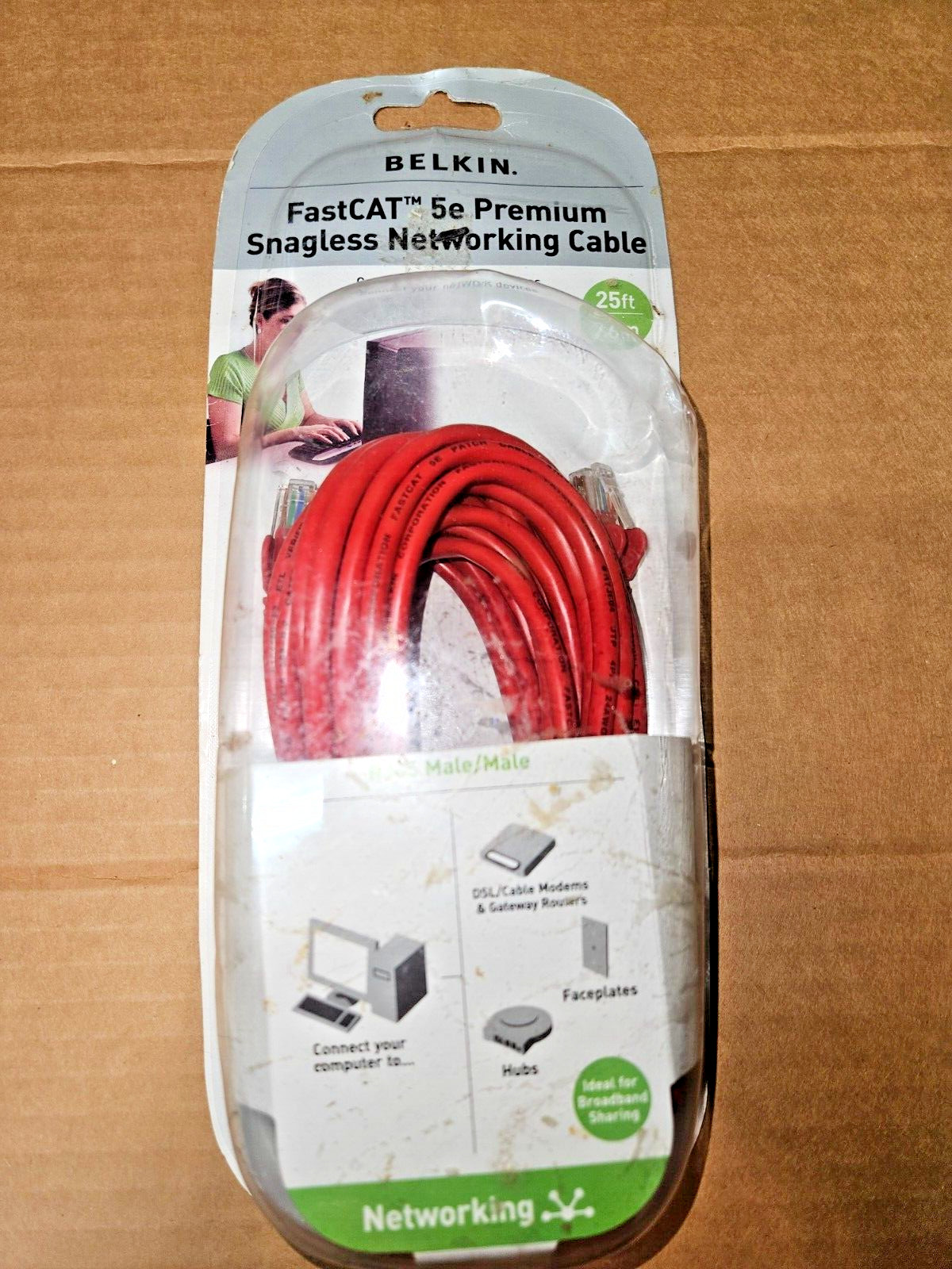 Belkin 5e 25 foot Premium FastCAT Snagless Network Cable