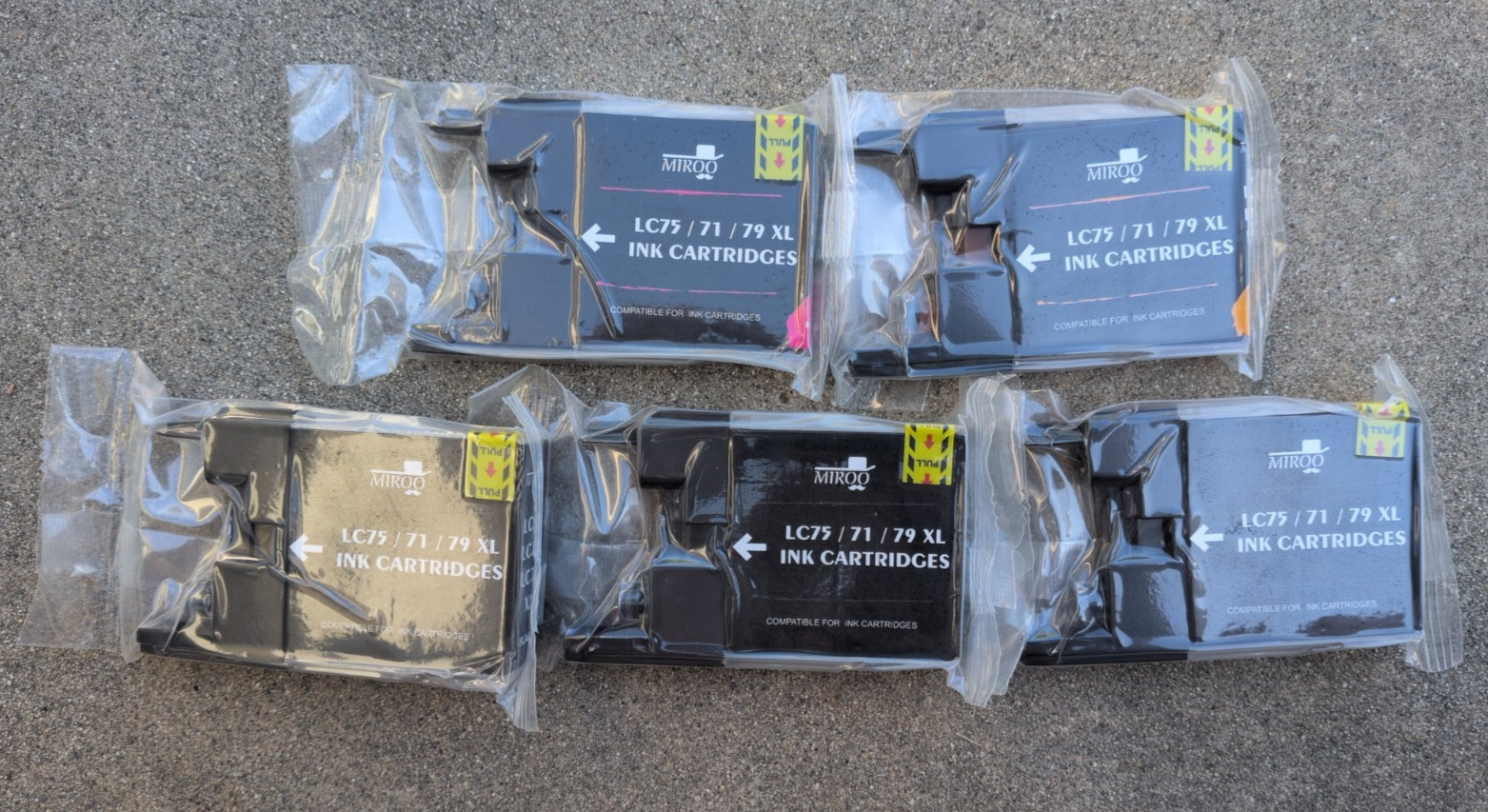5x Miroo Brother LC75/LC71/LC79XL Compatible Ink Cartridges Black Magenta Yellow