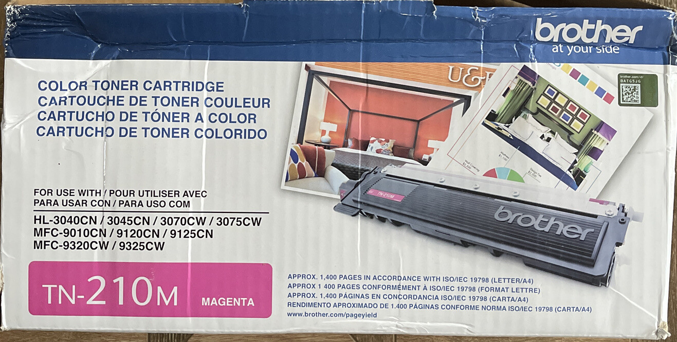 Brother TN-210M Magenta Toner Cartridge TN210M Genuine Original OEM Open Box-26A
