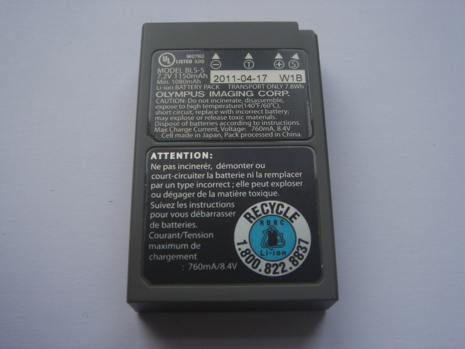 Genuine Olympus BLS-5 Battery For EP1 EP2 EP3 EPL1 EPL3 EPM1