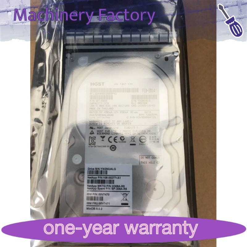 New NetApp X308A-R5 SP-308A-R5 108-00255 3T 3TB 3.5" SATA Hard Drive