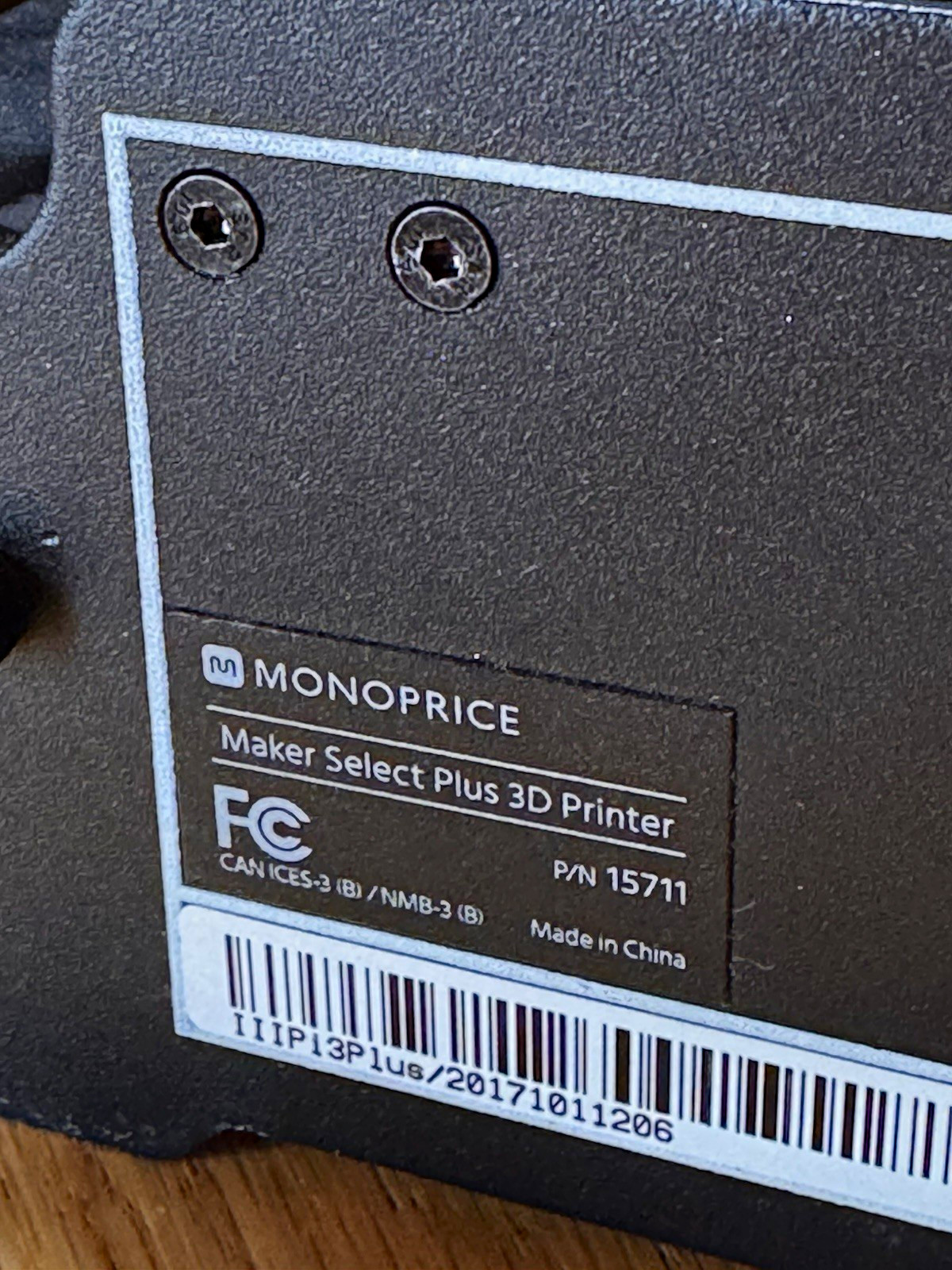 Monoprice Maker Select Plus FDM 3D Printer 200x200x180 Heated Bed 15711