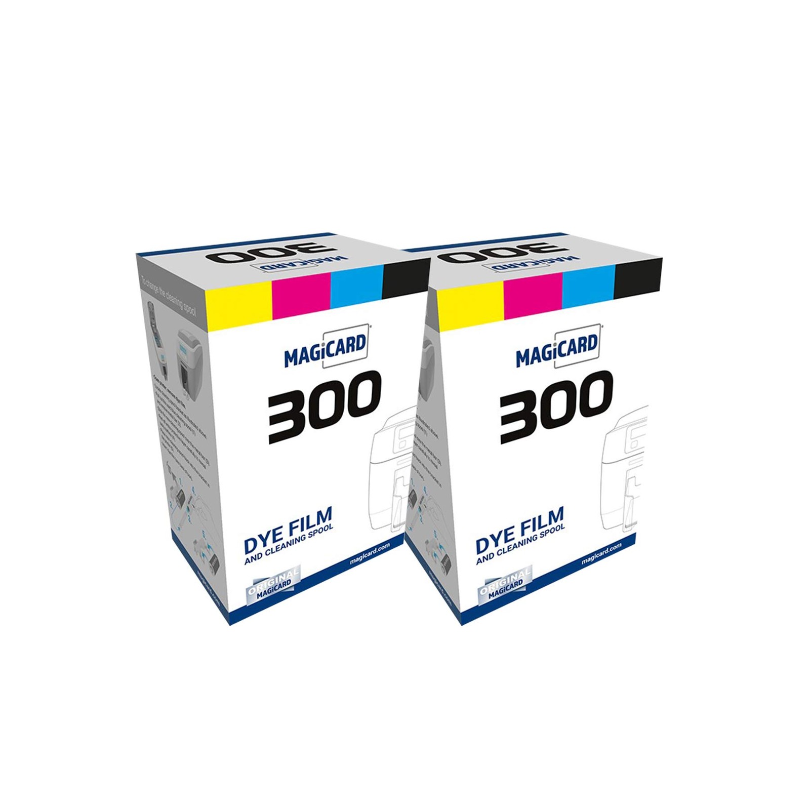 Bodno 2 x Magicard 300 Printer MC300YMCKO/2 Color Ribbon - YMCKO