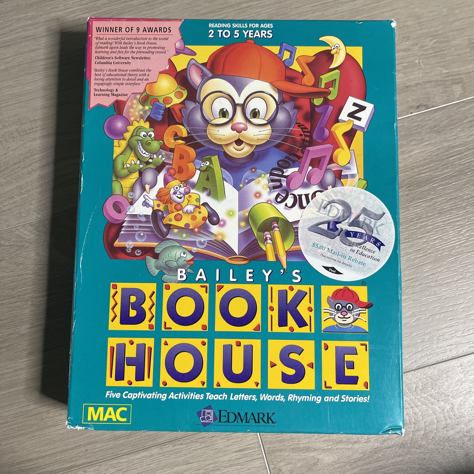 Bailey’s Book House Edmark MAC 1993 Macintosh Floppy CIB RARE