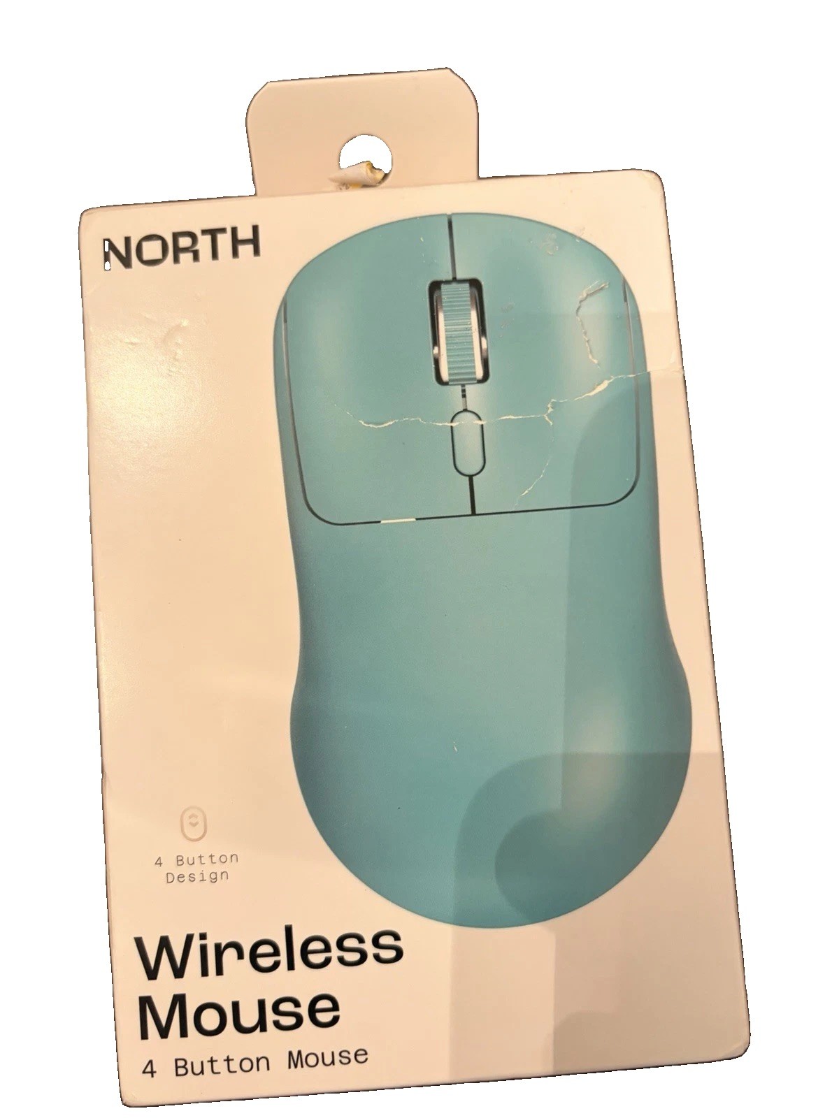 North Wireless Ergonomic 6 Button Mouse Rechargeable 2.4ghz & Wireless Purple