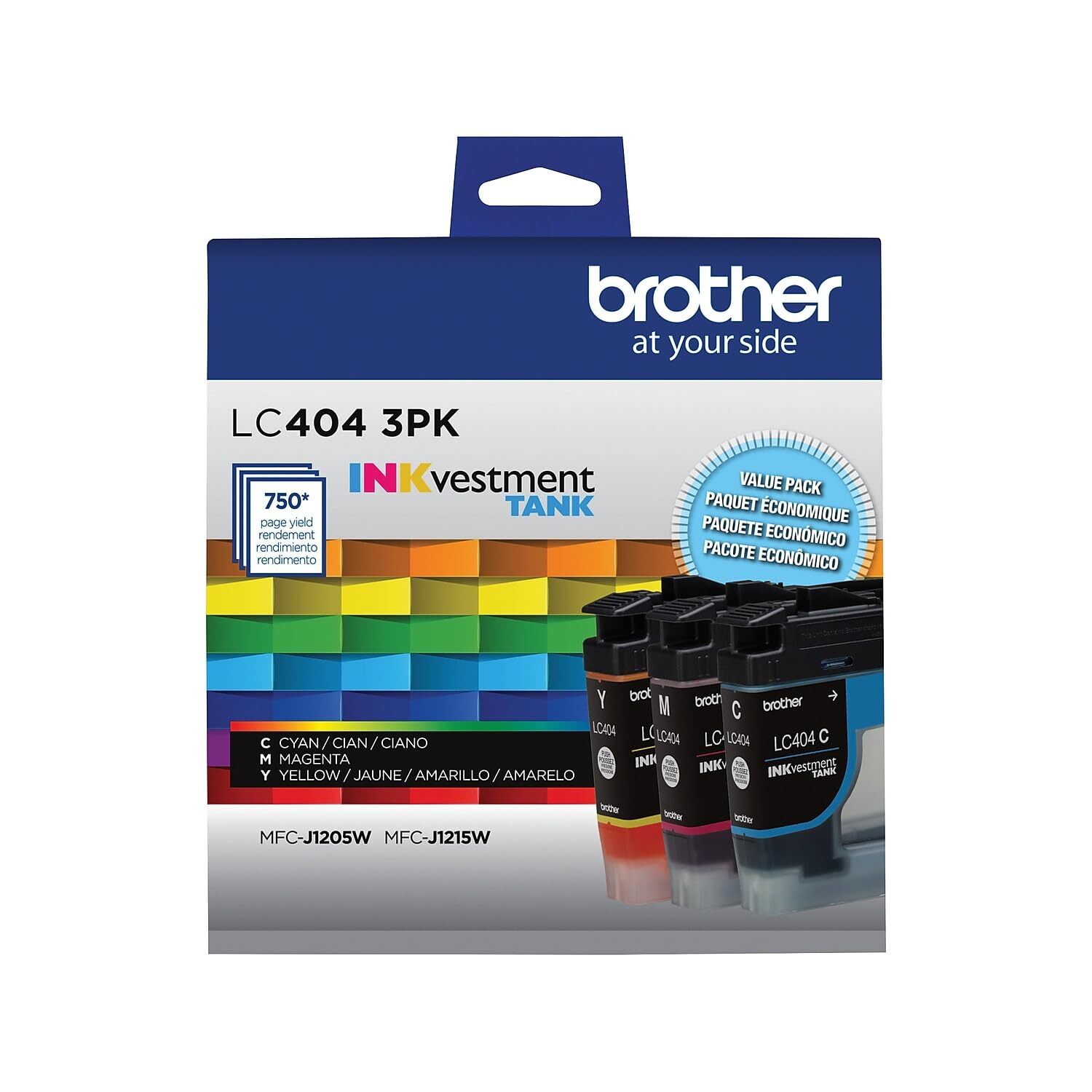 Brother LC4043PKS 3 Pack Cyan Magenta Yellow Inkjet Printer Ink Cartridges