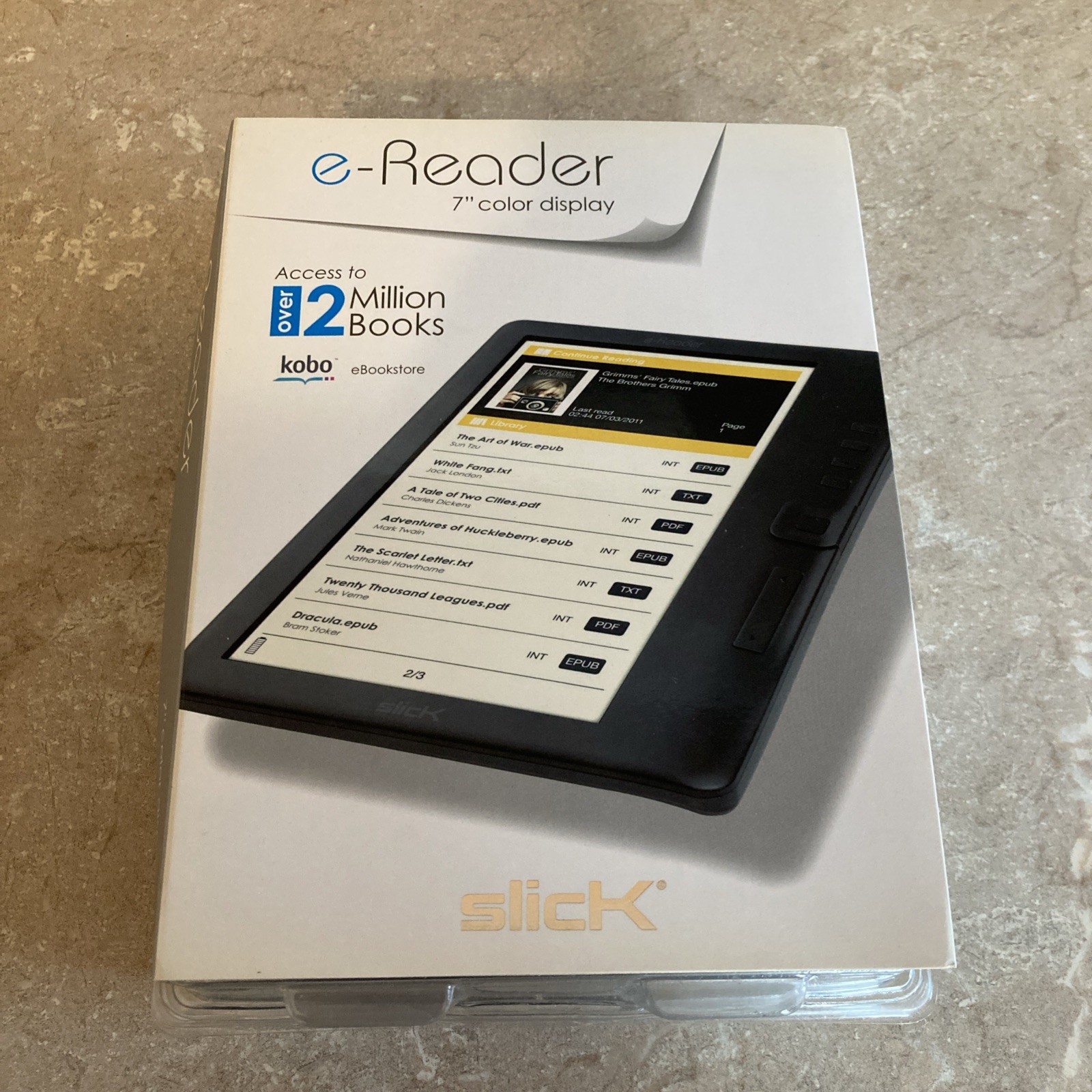 Slick ER701 eBook eReader Tablet - 2GB - USB Black - Brand New Sealed -Rare-