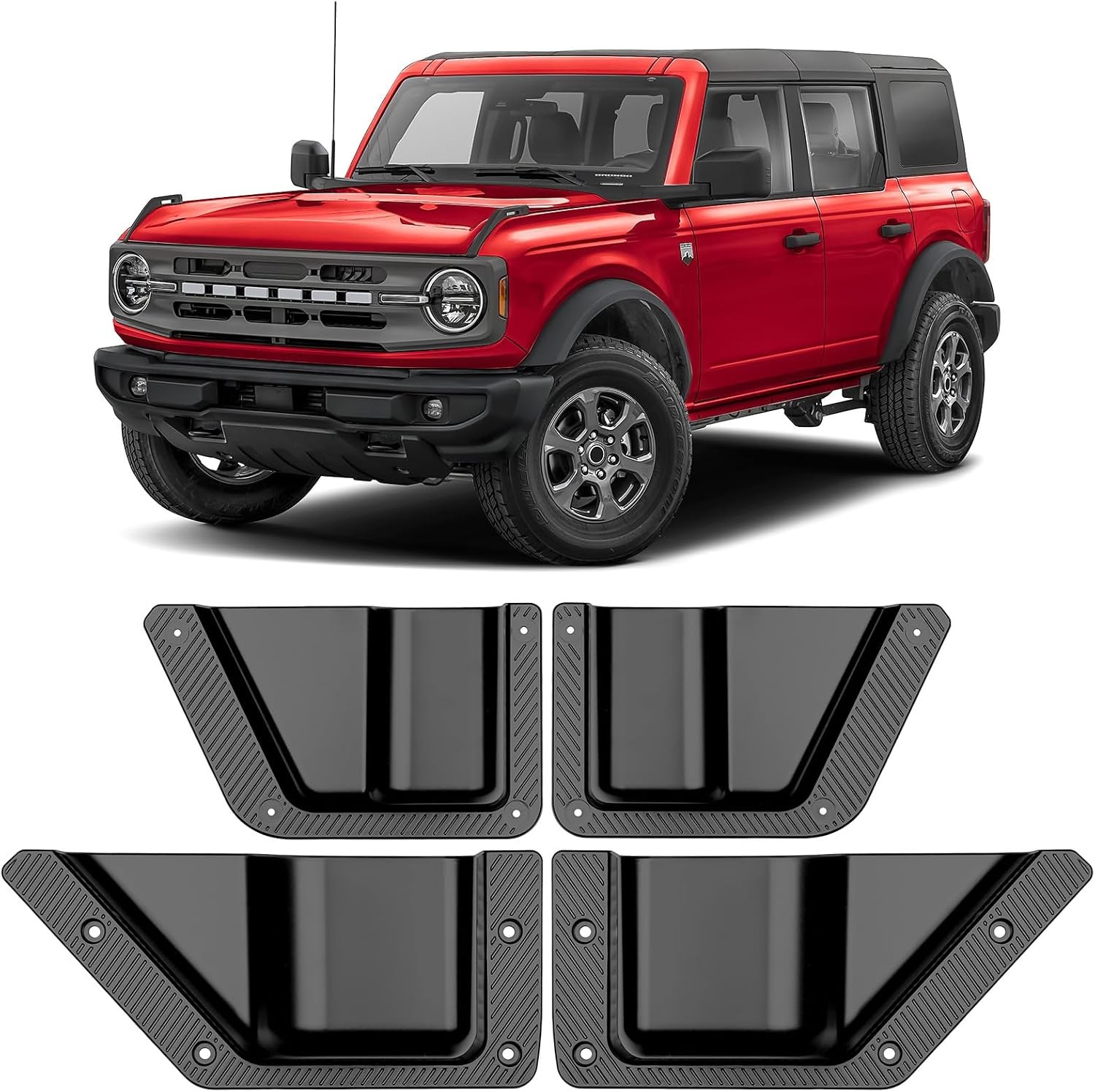 4PCS Door Storage Pockets for Ford Bronco 2021 2022 2023 2024 2025 Accessorie...