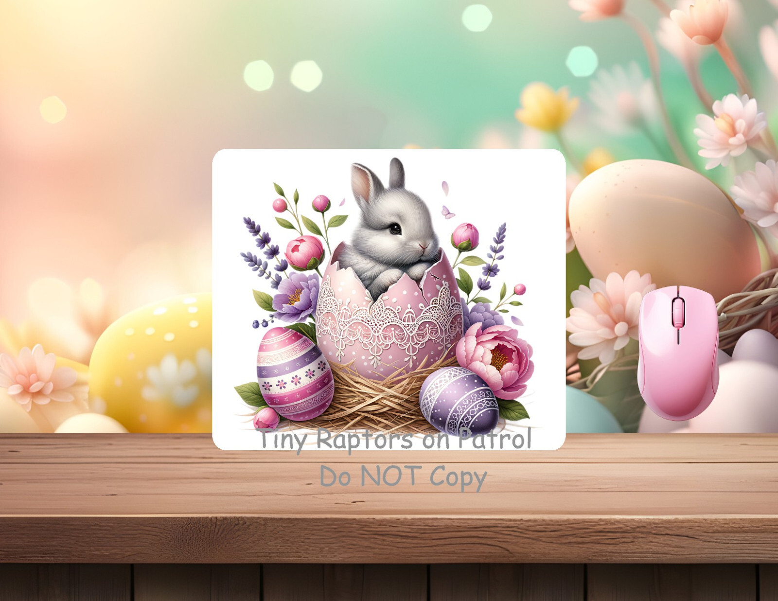 Easter Bunny neoprene PC/laptop Mouse Pad, CHOICE, , gifts, spring