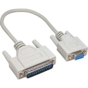5 Pack of 10Ft DB9-F/DB25-M Null Modem Cable