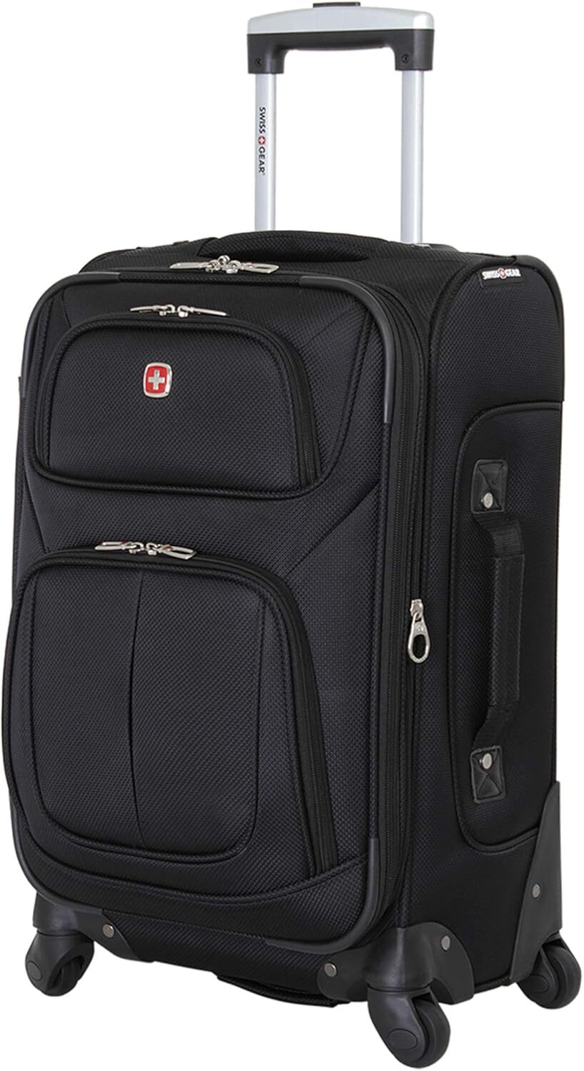 SwissGear Sion Softside Expandable Luggage, Black, Carry-On 21-Inch