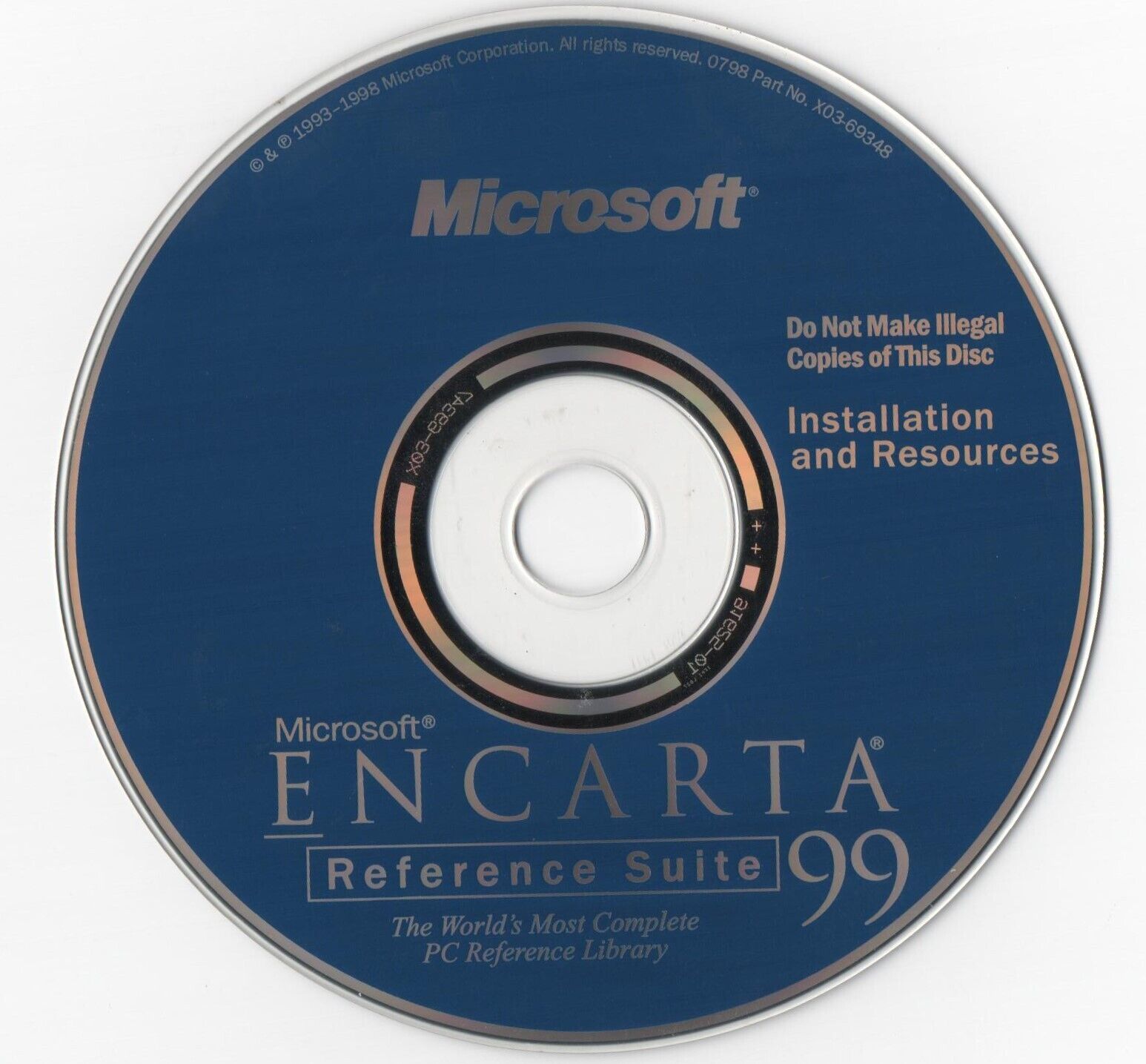 microscoft encarta reference suite cd intallation and resources