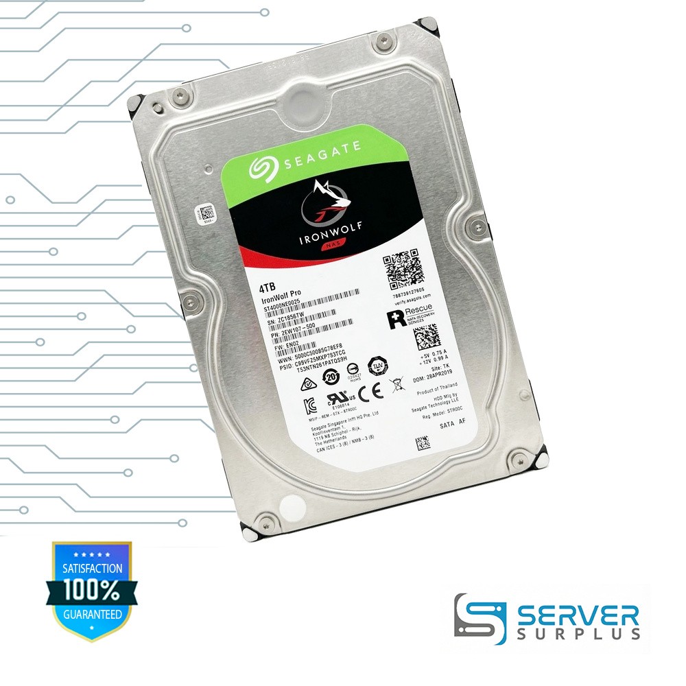 Seagate IronWolf Pro 4TB SATA 3.5 in Enterprise HDD | ST4000NE0025