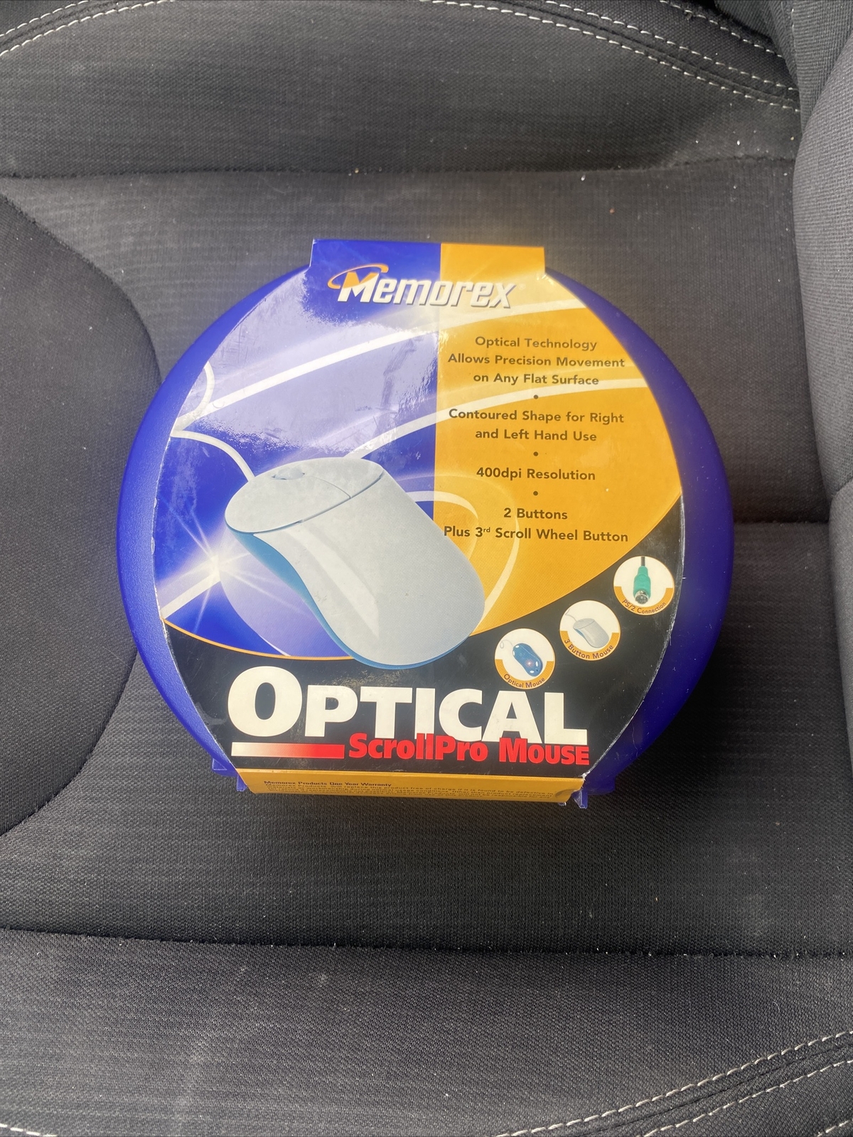 Memorex PS/2 Optical ScrollPro Wired Computer Mouse 3202 2373 Brand New In Case
