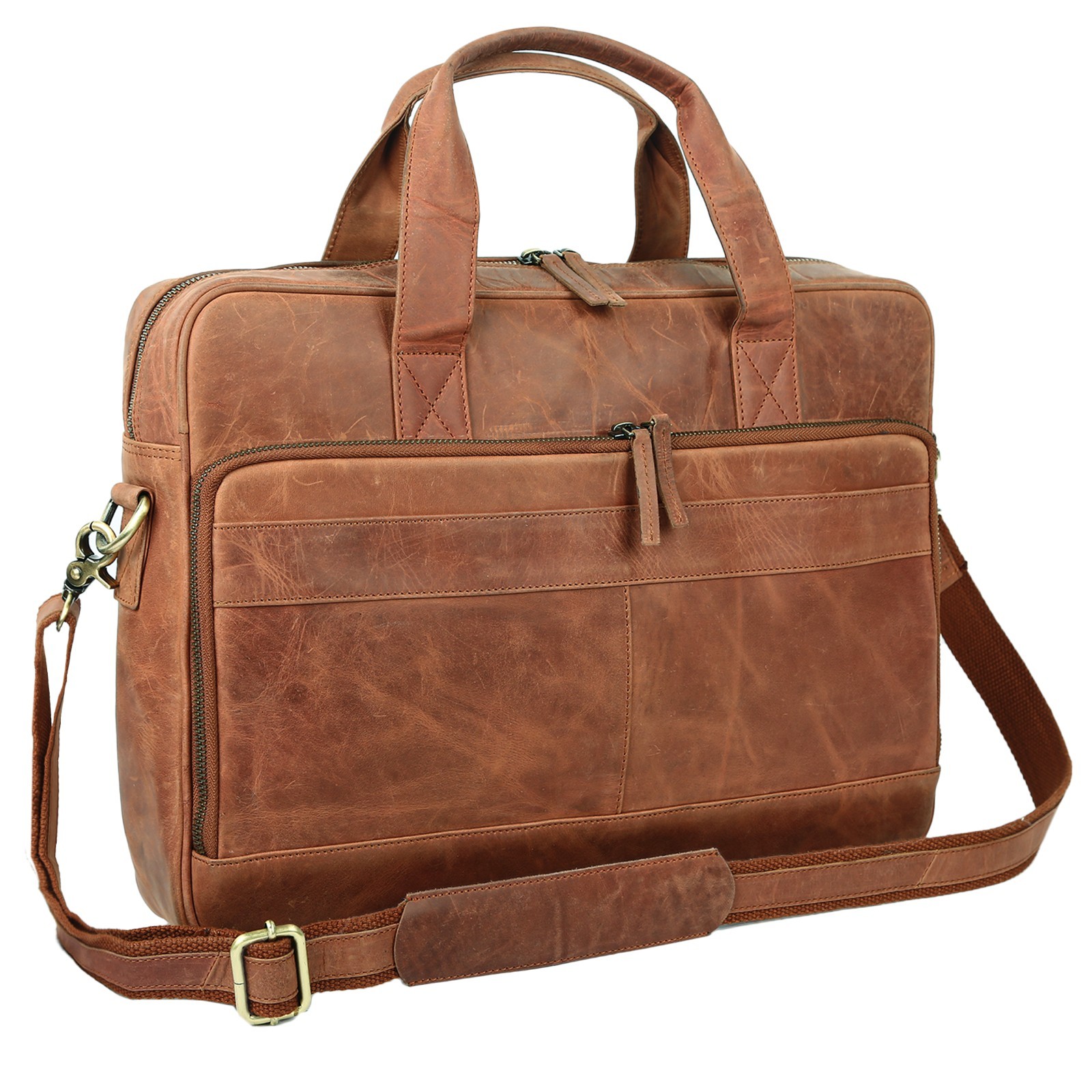 Handmade Brown Leather Laptop Messenger Bag for Men, Vintage Leather Briefcase2