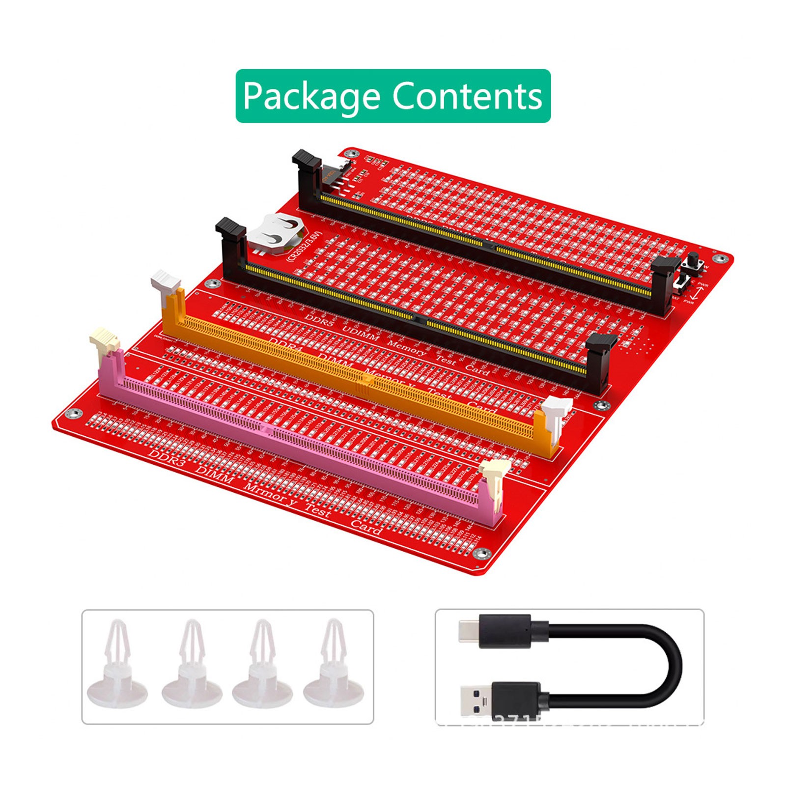 2-4 In 1 RAM Memory Tester Card For Desktop Computer DDR3 DDR4 DDR5 Diagnostico