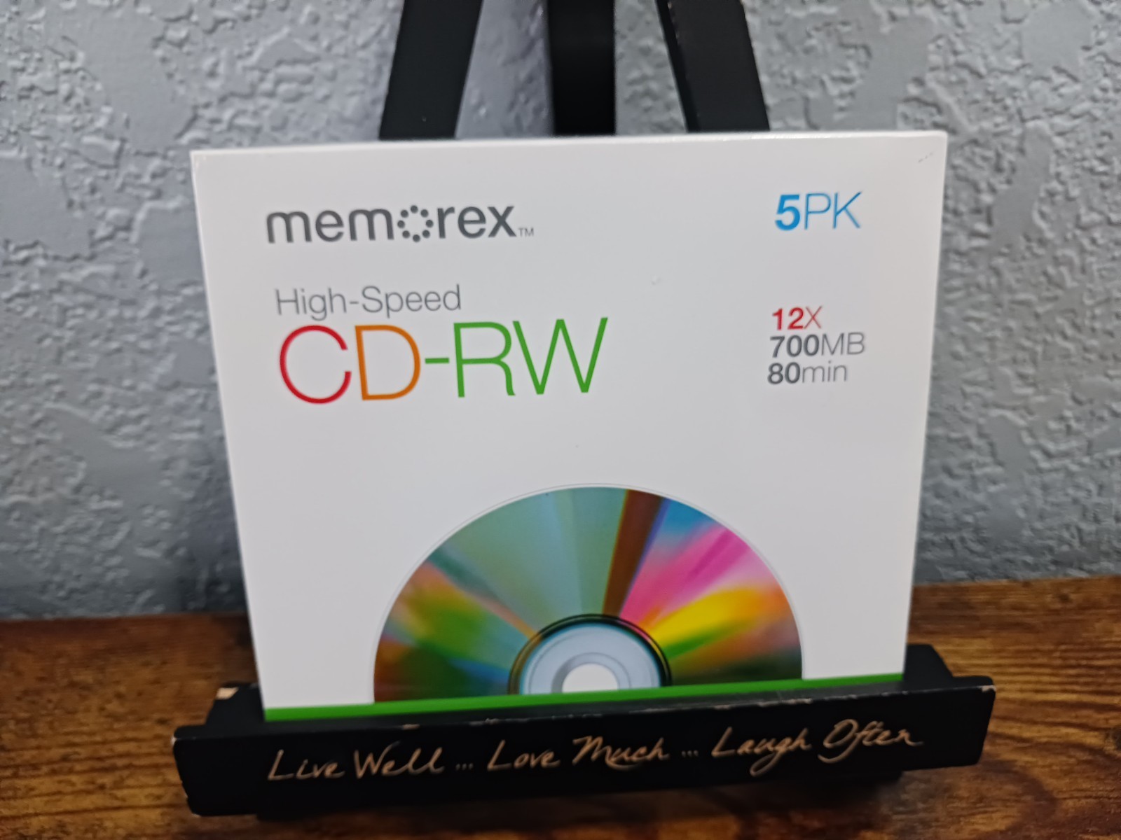 New-Sealed Memorex High Speed CD-RW Discs 5-Pack 12x700MB 80 Min, Rewritable