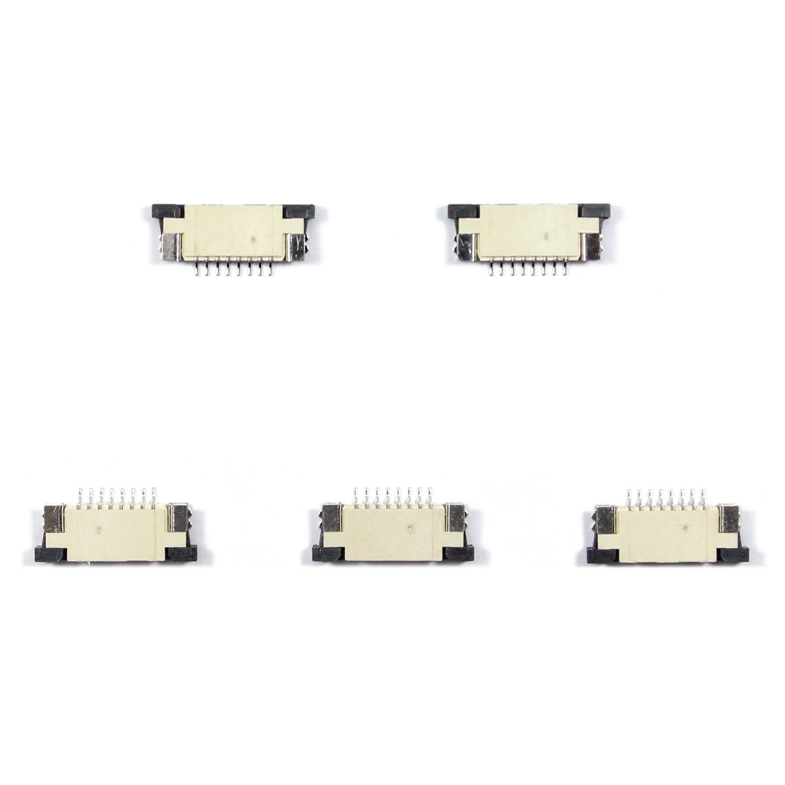 8 Pin 0.5mm 1mm Pitch FFC/FPC Flexible Flat Cable ZIF Connector Top Contact