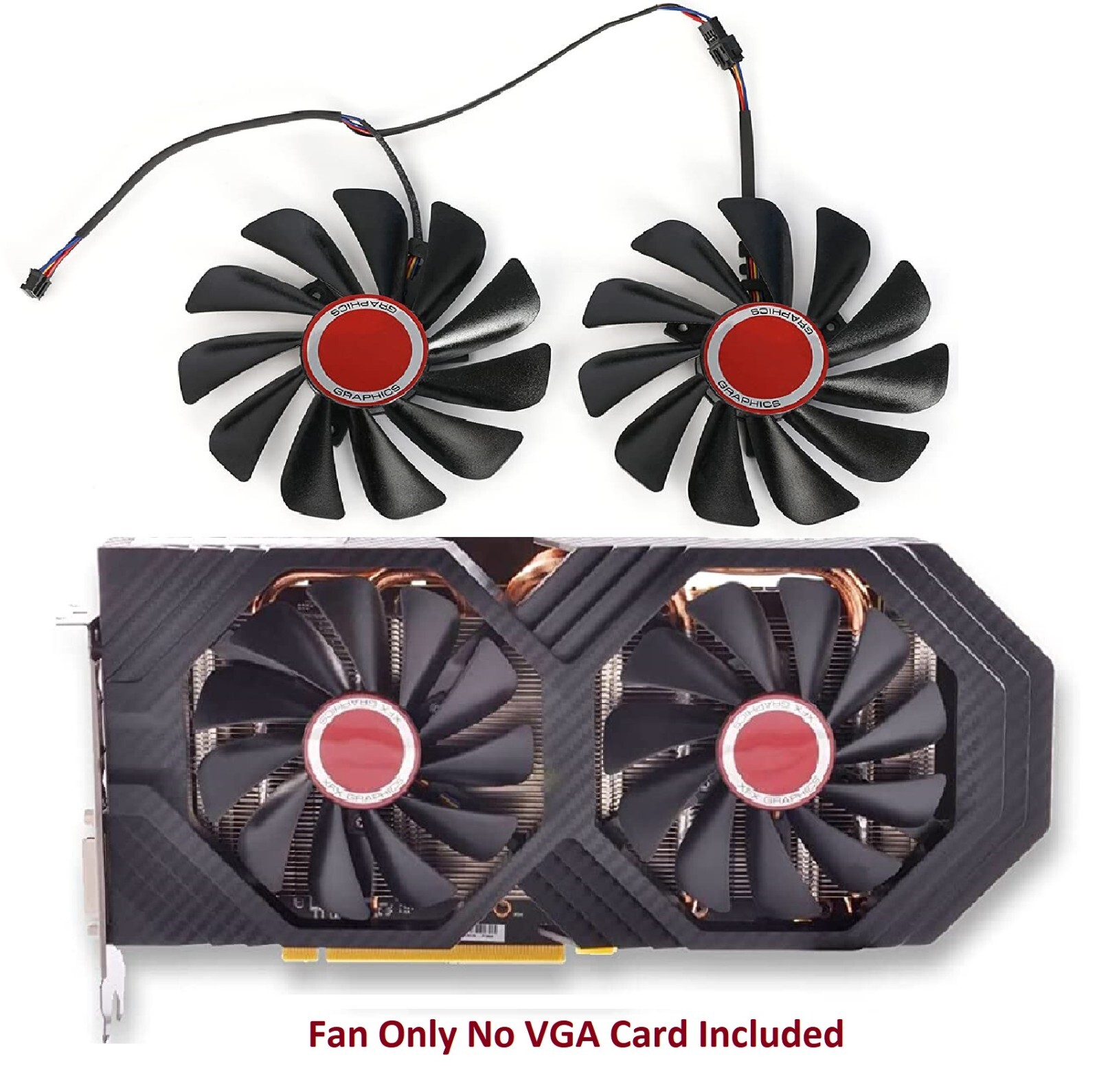 Fan For XFX AMD Radeon RX 580 590 RX580 RX SET 95mm FDC10U12S9-C CF1010U12S GPU