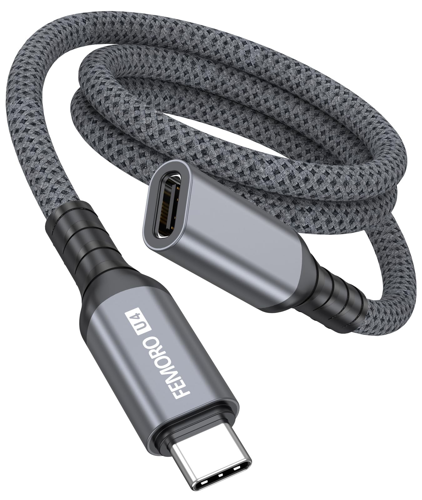Thunderbolt 4 Extension Cable 3ft, [8K@60Hz/40Gbps/240W] USB 4 3 Feet, Grey