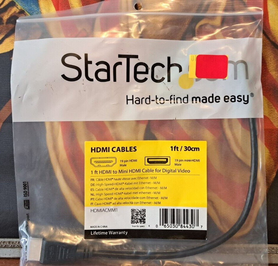 StarTech Premium 1-ft. HDMI to Mini-HDMI Cable for digital video
