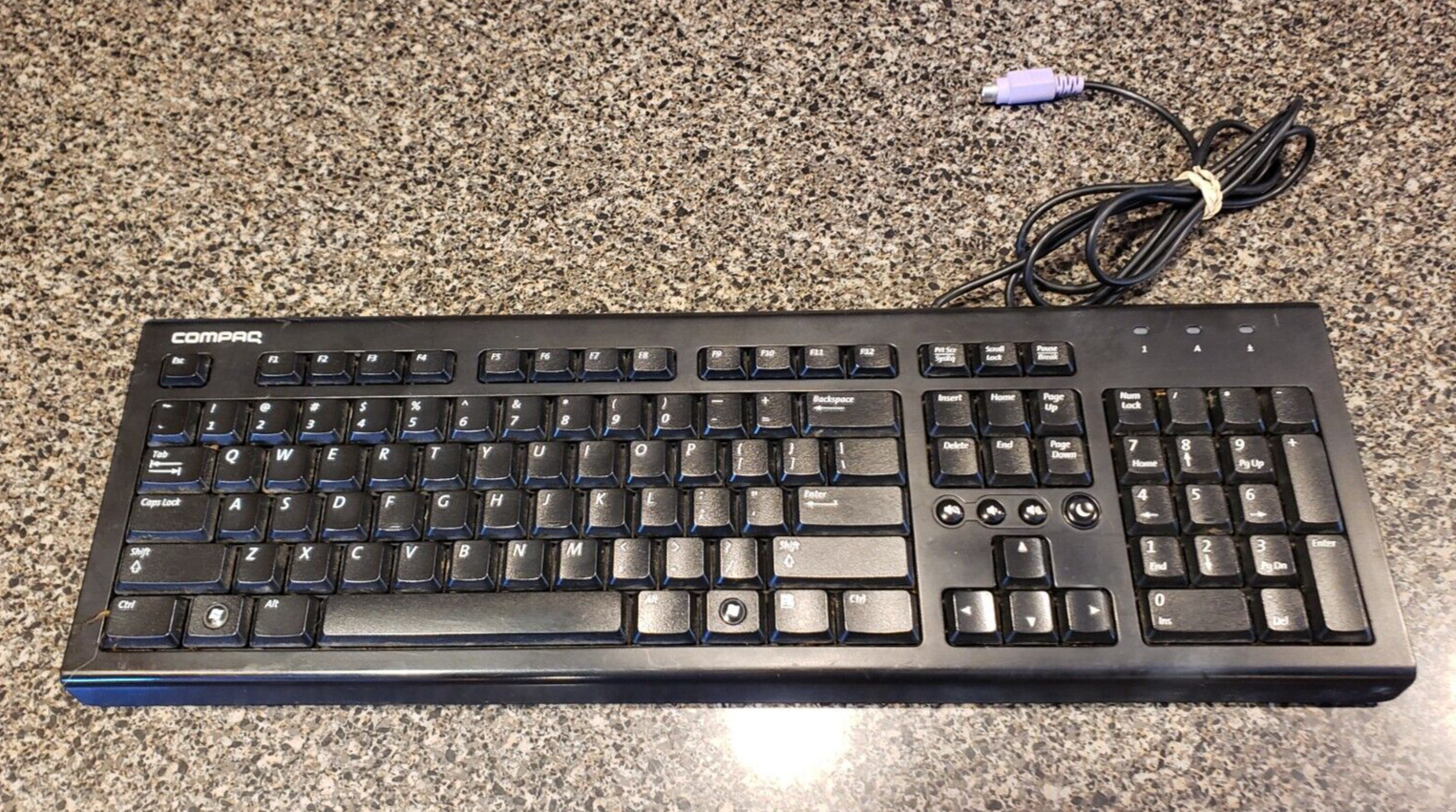 Compaq PS/2 Black 104-KEY Keyboard Model Number: PR1101 Part Number: Very Good