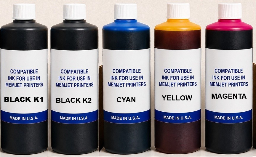 5 x NEW COMPATIBLE BULK INK REFILL FOR Memjet VP600 label printer c-y-m-k1-k2