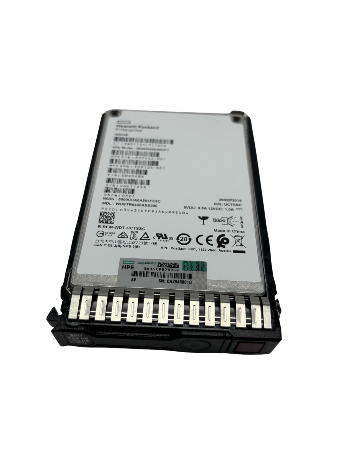 HPe P09922-001 400GB SAS 12G MU 2.5