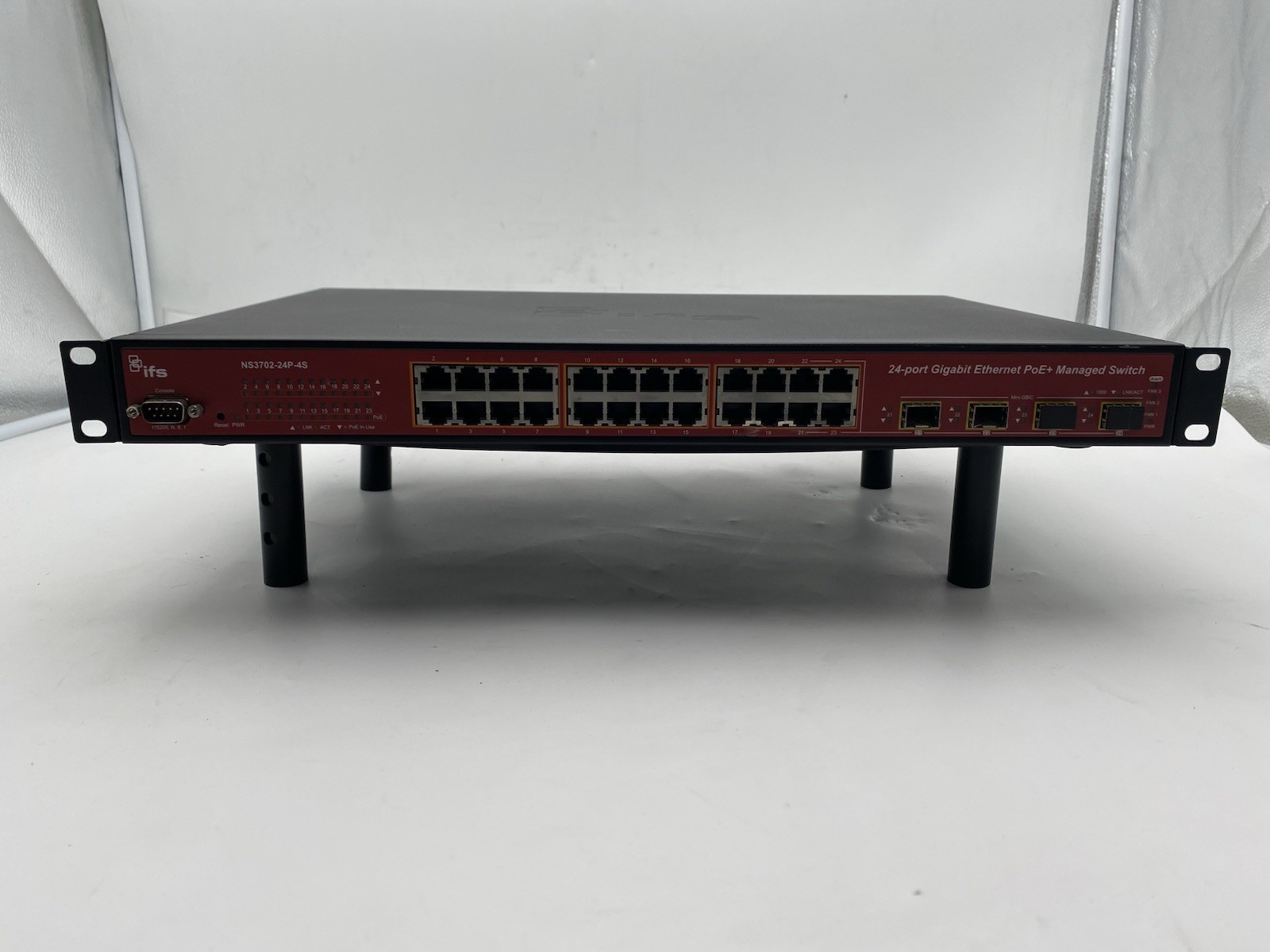 Interlogix IFS NS3702-24P-4S Managed Gigabit PoE+ Switch 24x Ports 4x SFP