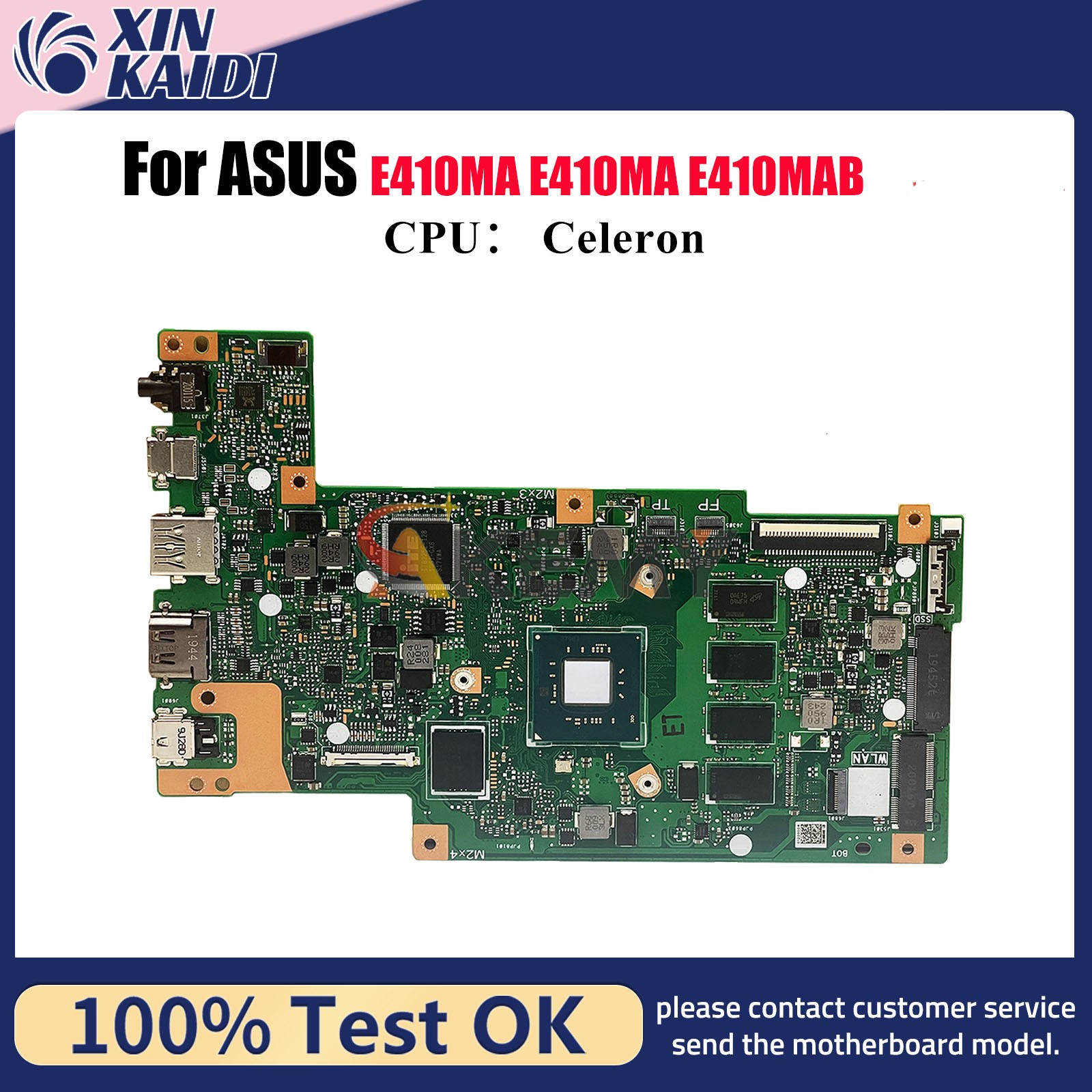 E410MA Laptop Motherboard For ASUS EeeBook E410MAB E410M Mainboard W/ CPU