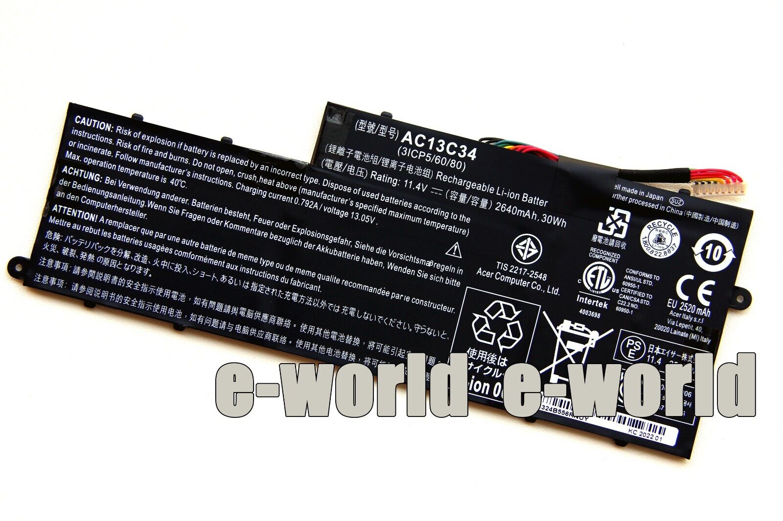 New Genuine AC13C34 Battery For Acer Aspire V5-122p V5-122P-0408 V5-122P-0467