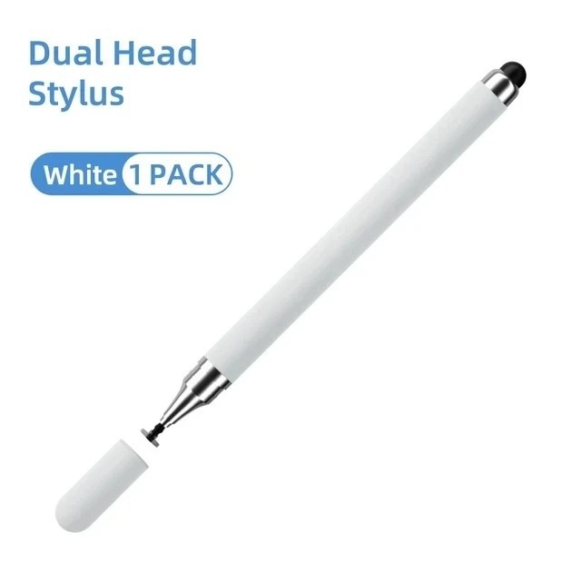 2 in 1 Stylus Pen Touch Screen Drawing Disc Nib Silicone Tip iOS Android
