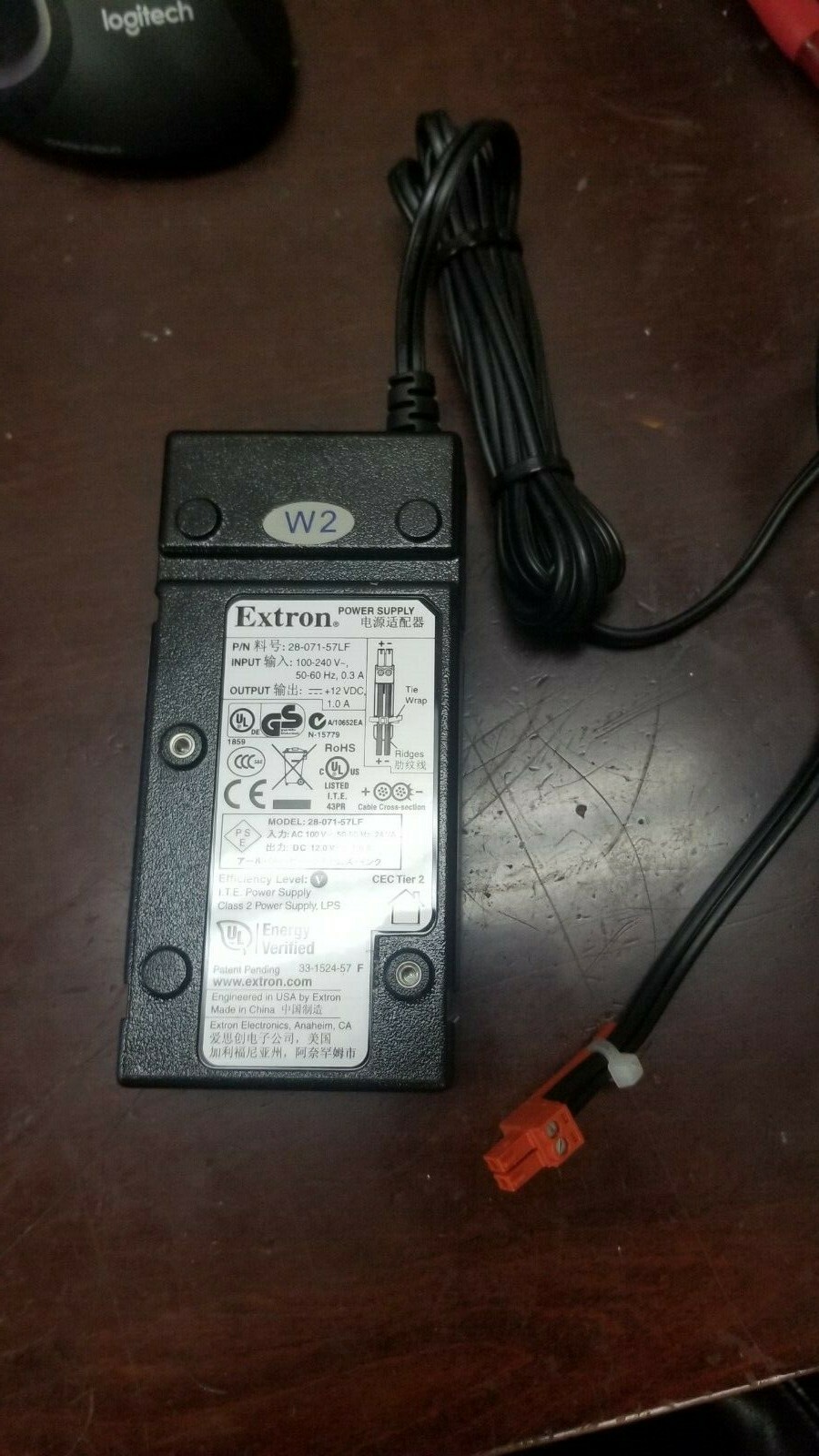 Genuine OEM Extron 28-071-57LF 12V 1.0A Power Supply & Power Cord