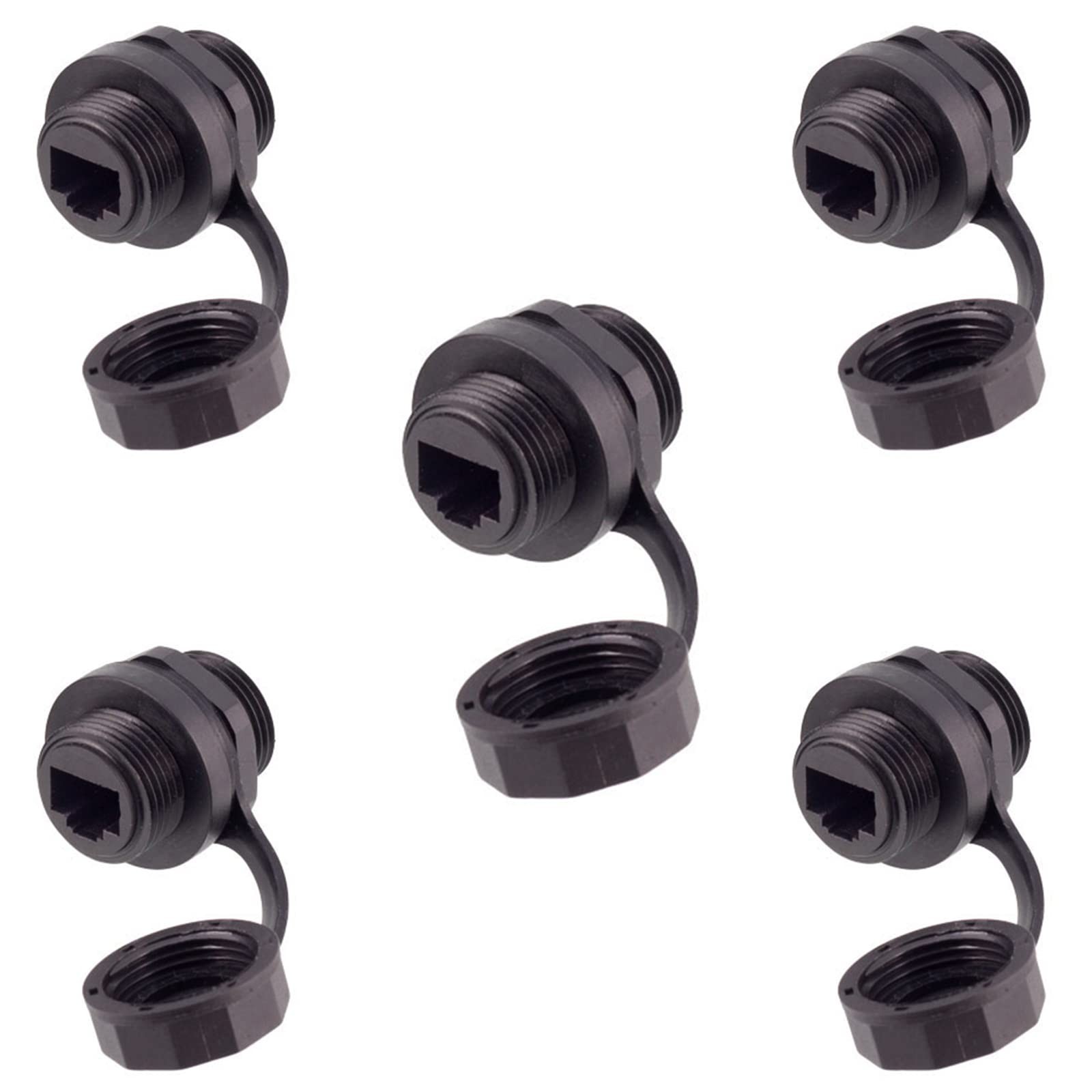 5PCS RJ45 Panel Mount Coupler, Shielded IP67 Waterproof Ethernet Connector Pa...