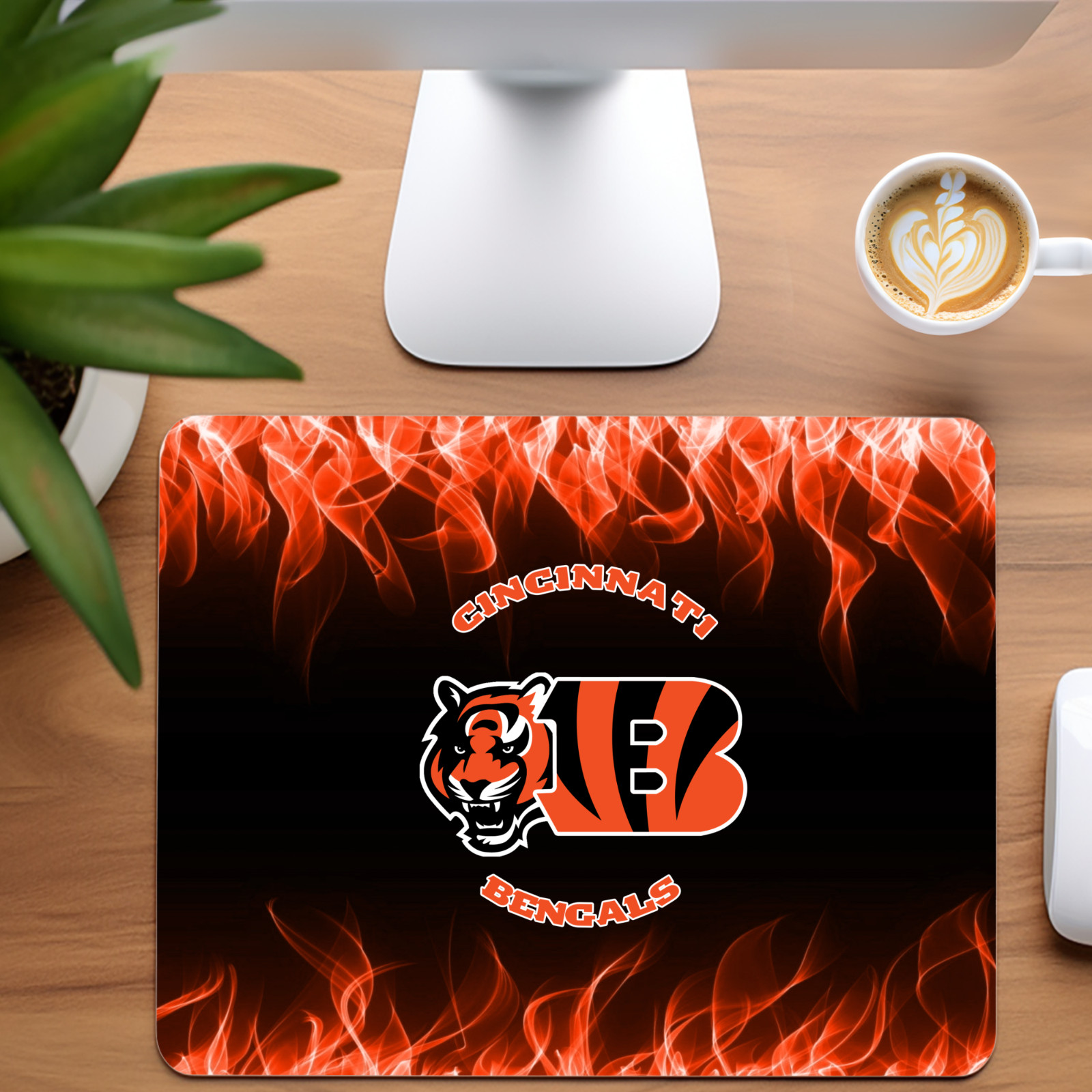 Cincinnati Bengals Custom Non-Slip Neoprene Mouse Pad Home Office