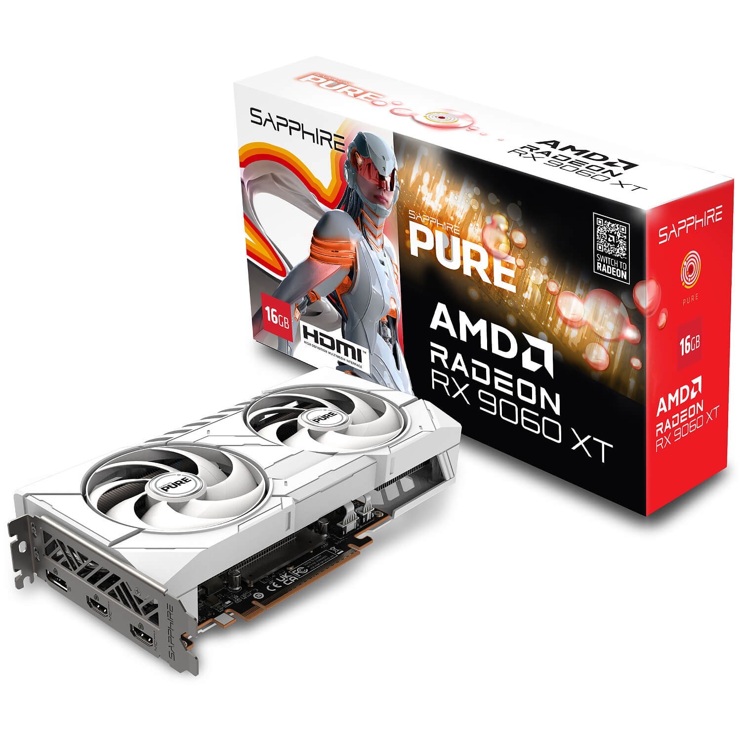 Video Cards Sapphire PURE RX 9060 XT GAMING OC 16GB GDDR6 128 bit 11350-02-20G
