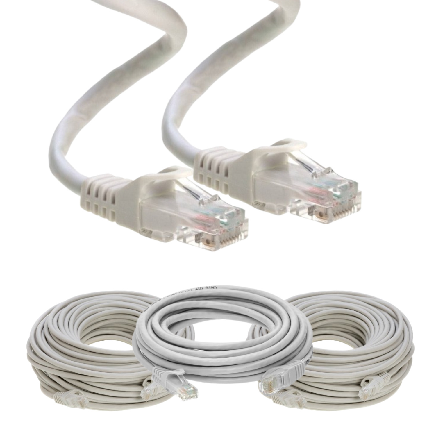 CAT6 Patch Cable 500mhz Ethernet Internet Network Router LAN RJ45 UTP GREY LOT