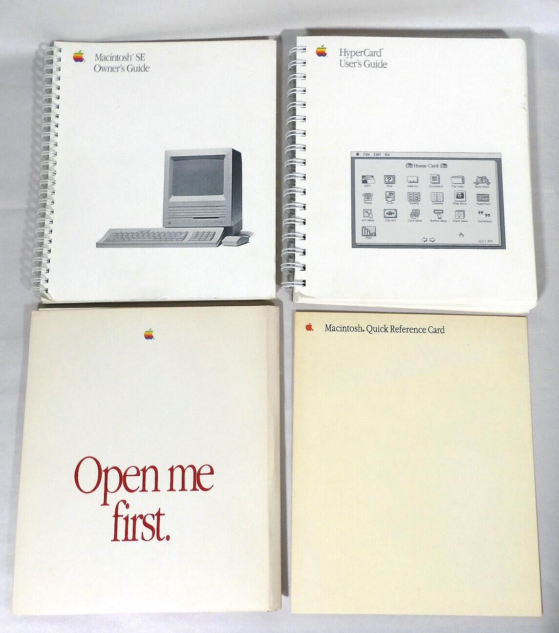 Apple Macintosh SE Owners Guide~HyperCard Guide~Open Me First Packet & More