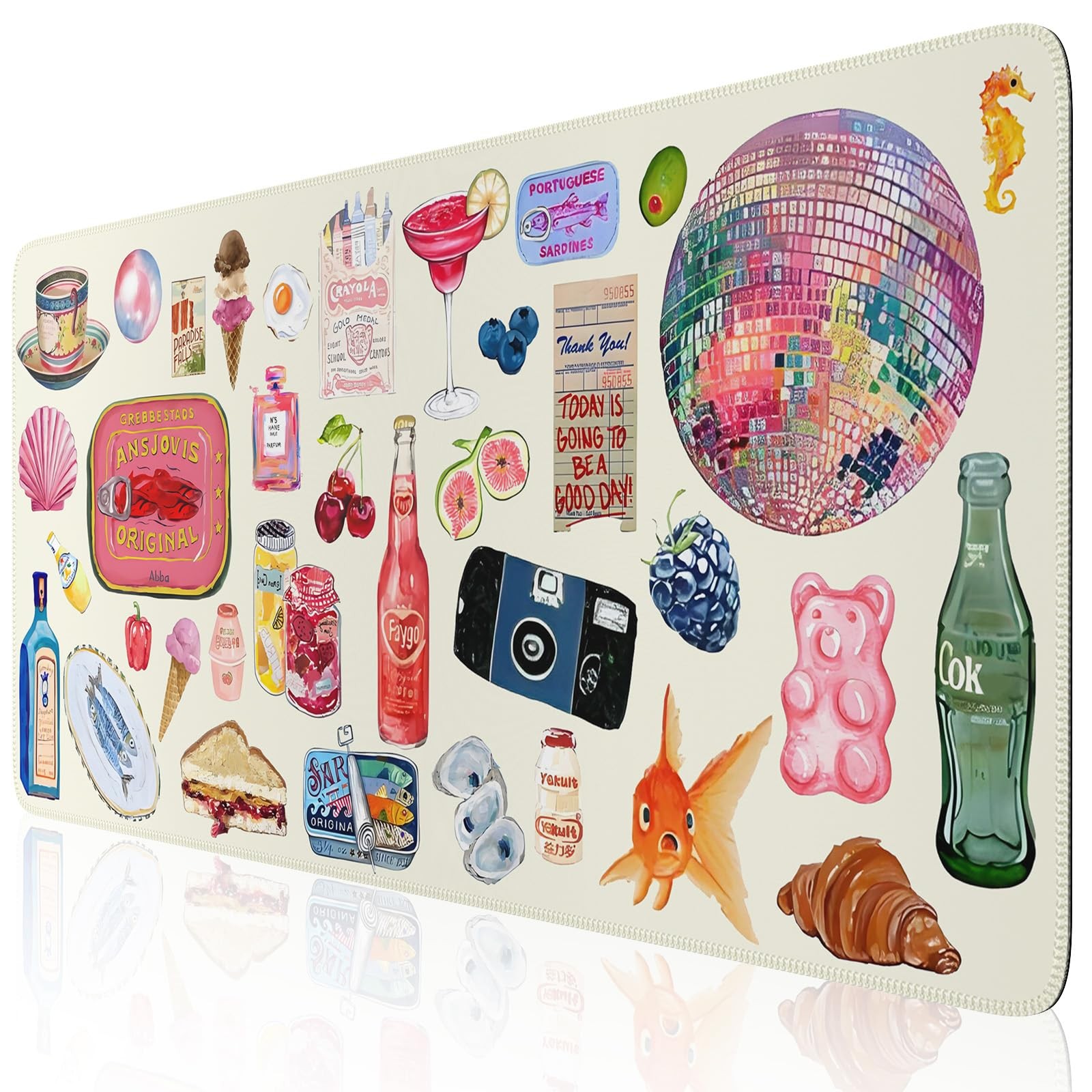 Office Desk Mat for Keyboard and Mouse, Large Mouse Pad, Desk Pad Mat, Anti-S...