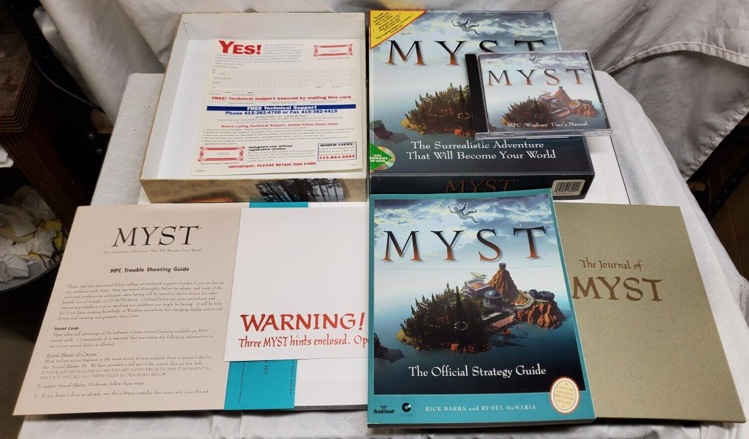 Broderbund -Myst, The Surrealistic Adventure, MPS Windows CD Rom - 1993 Big Box