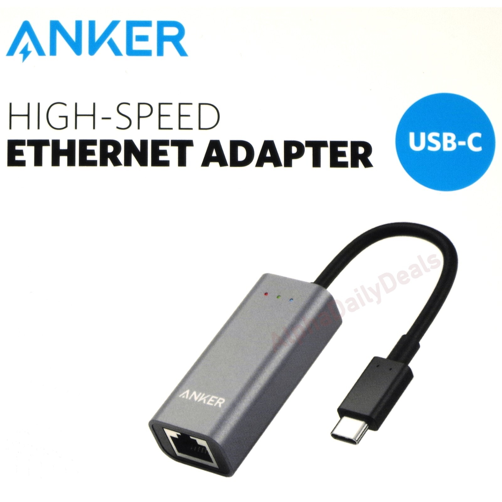 Anker USB-C to Ethernet RJ45 Gigabit Adapter MacBook iPad Pro ChromeBook XPS