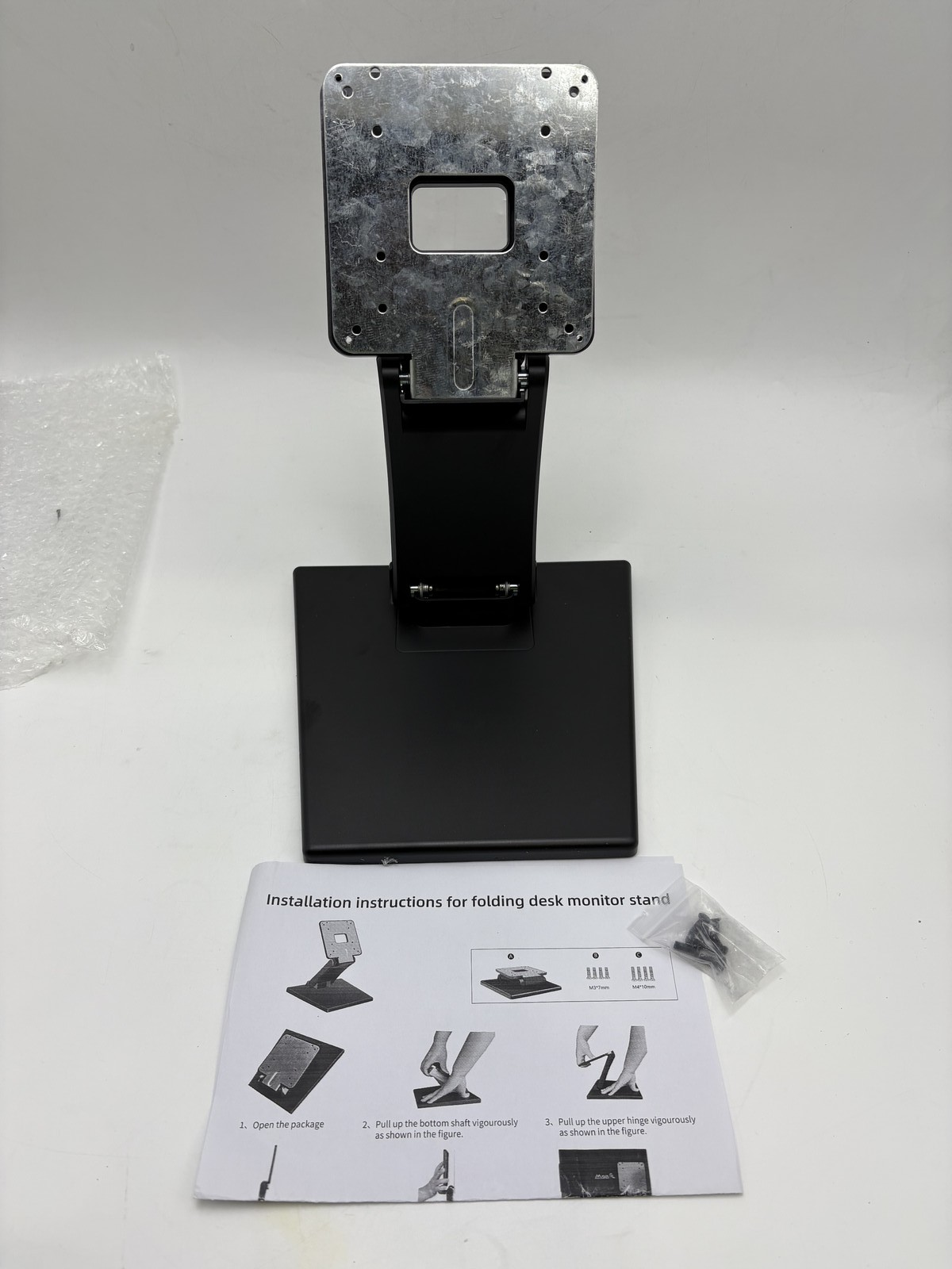 CTA ADJUSTABLE MONITOR DESK MOUNT WITH WEIGHTED BASE FOR 14"-27" MONITOR - BLACK