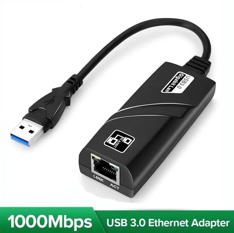 USB 3.0 Gigabit Ethernet LAN RJ45 1000Mbps Network Adapter For Windows Mac Linux