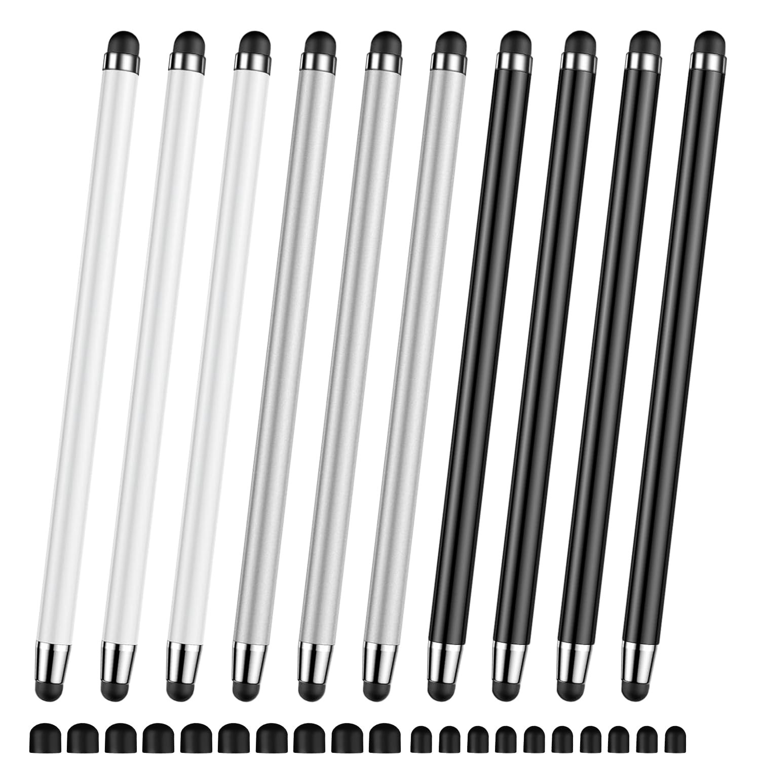 Stylus (10 Pcs), 2-in-1 Stylus Pen for Touchscreen, High Precision and Sensit...