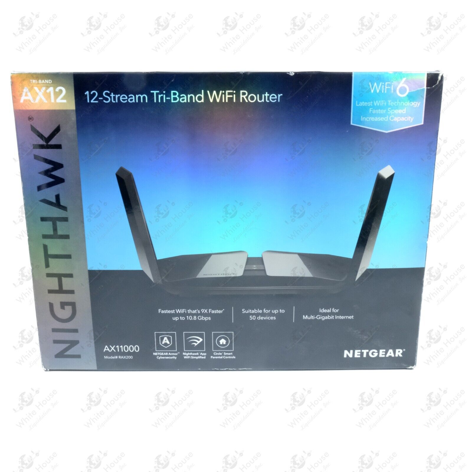 NETGEAR RAX200 Nighthawk AX12 12-Stream AX11000 Tri-Band Wifi 6 Router