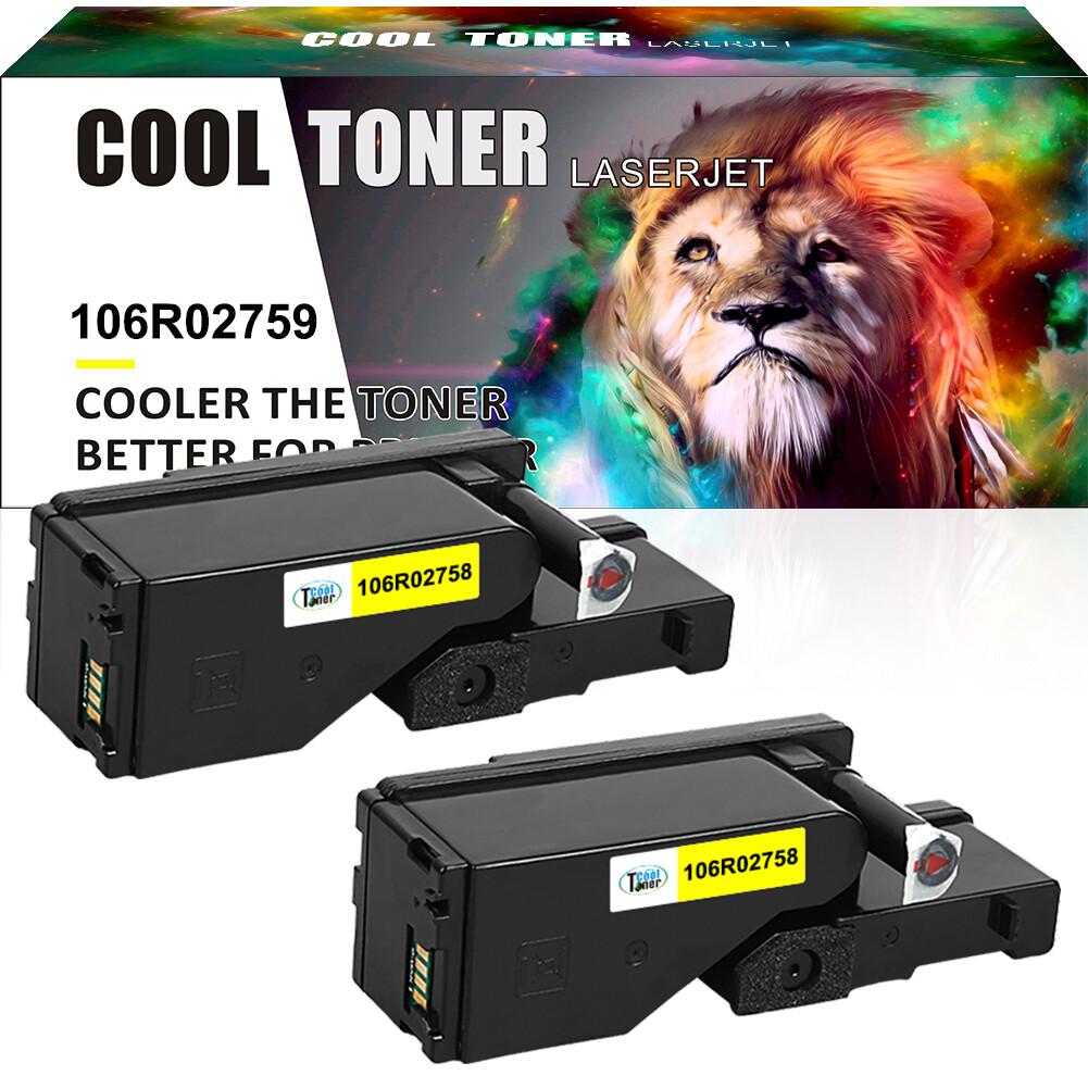 2PK Yellow Toner 106R02759 Fits For Xerox WorkCentre 6027 6025 Phaser 6022 6020